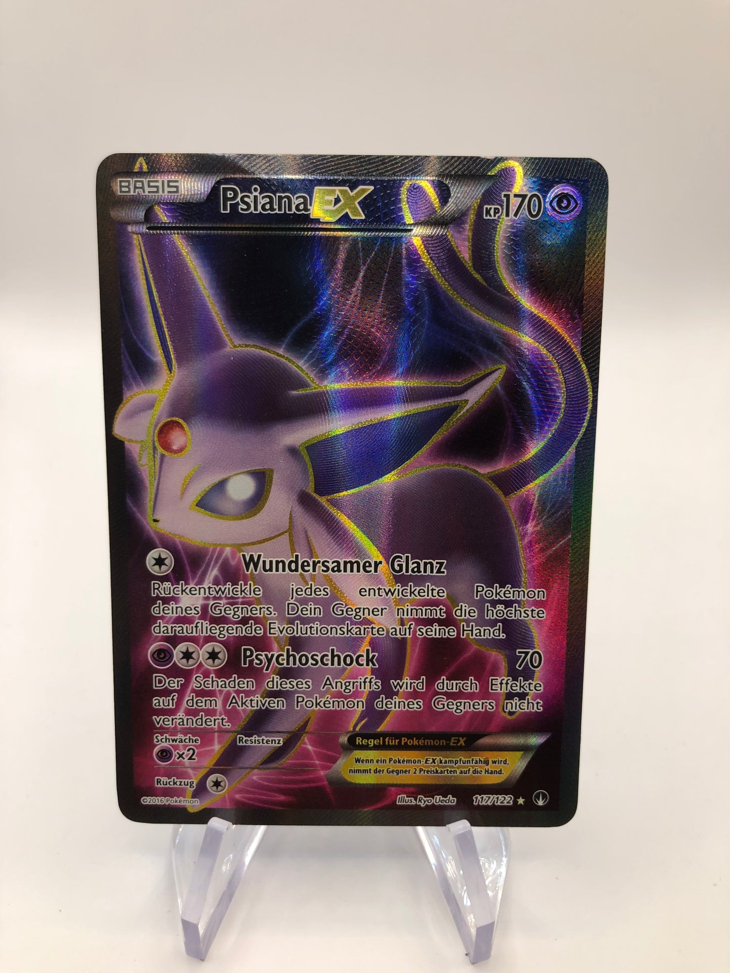 Pokemon Karte EX Fullart Psiana 117/122 Deutsch
