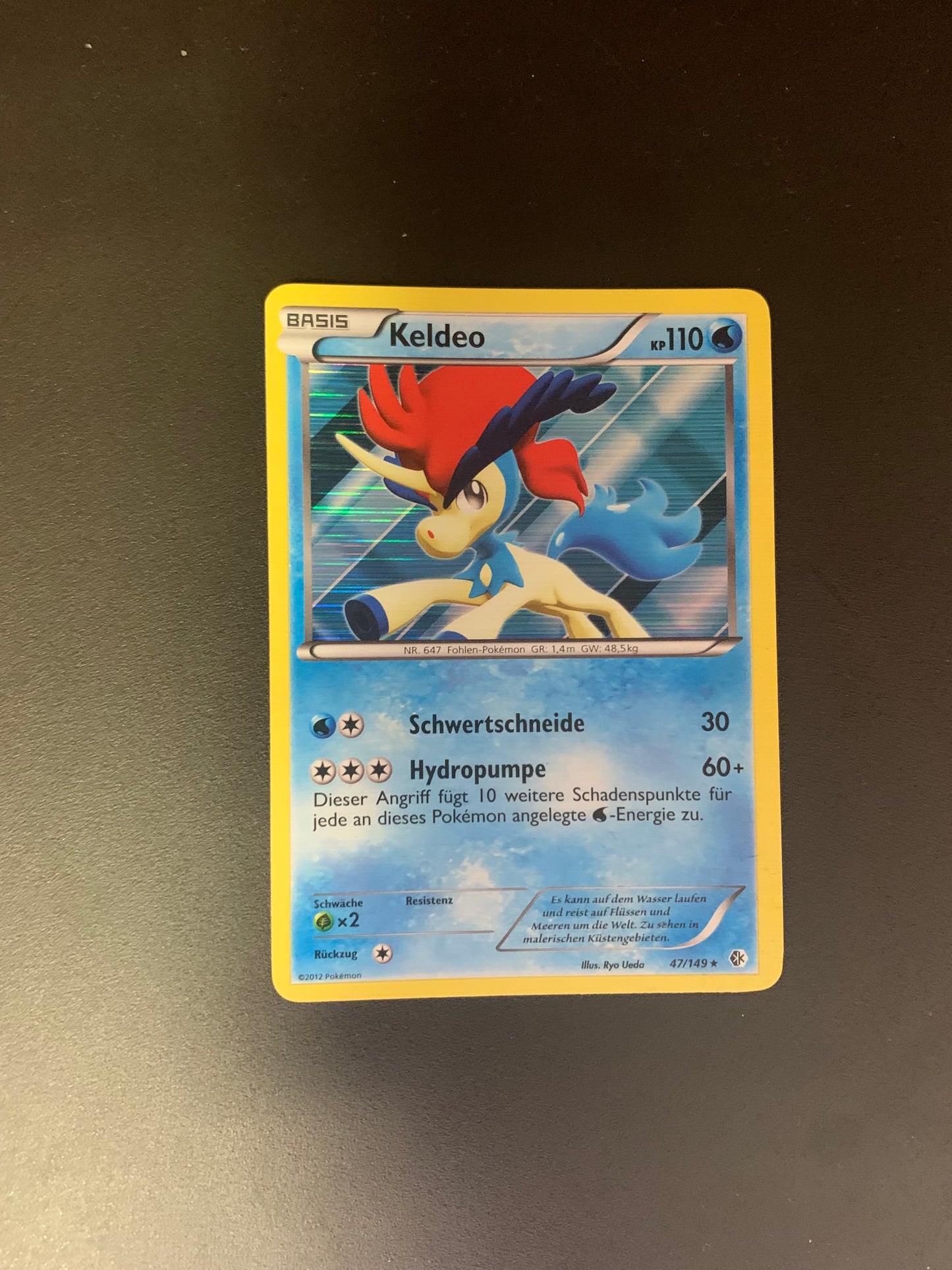 Pokemon Karte Holo Keldeo 47/149 Deutsch