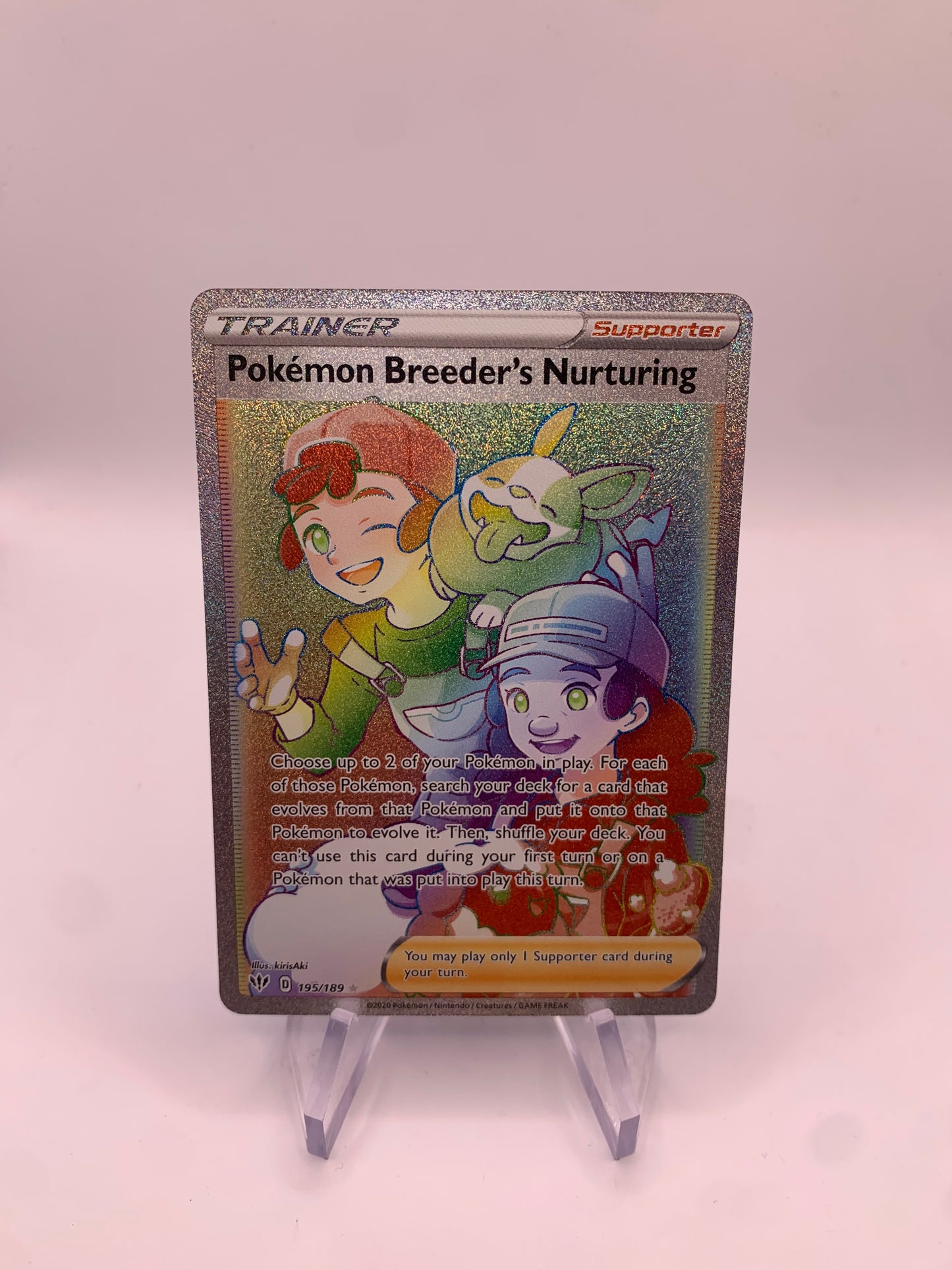 Pokemon Karte Trainer Rainbow Pokémon Breeders Nurturing 195/189 Englisch