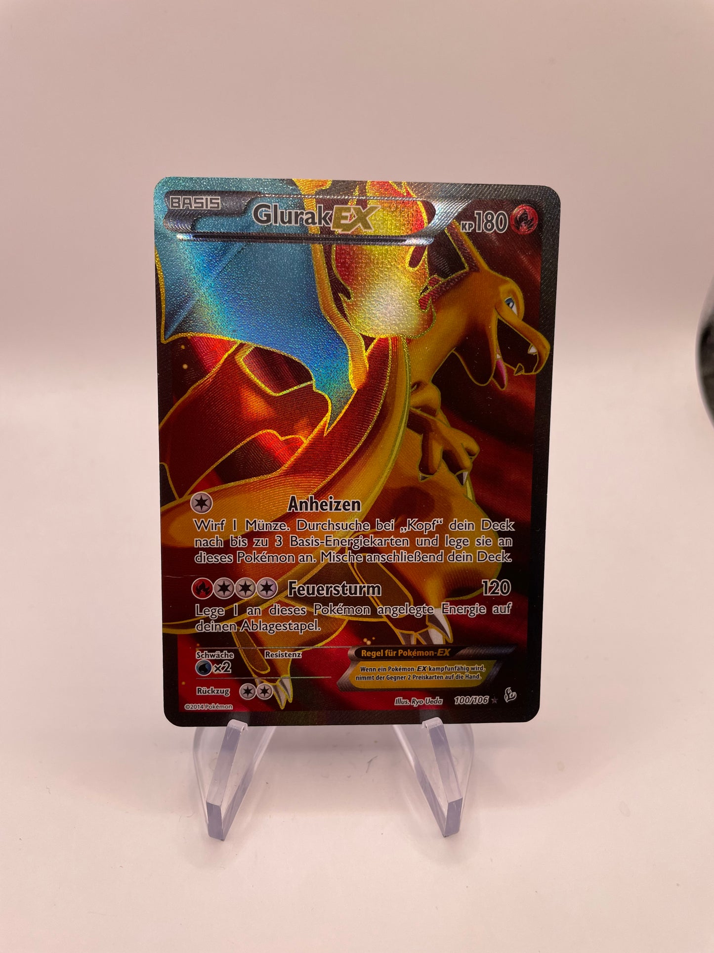 Pokemon Karte EX Glurak 100/106 Deutsch