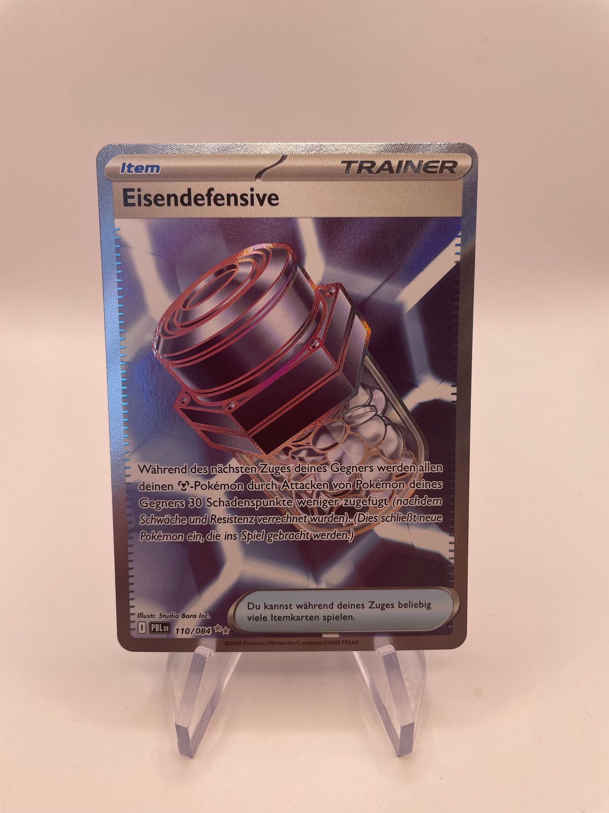 Pokemon Karte Trainer Eisendefensive 110/84 Deutsch