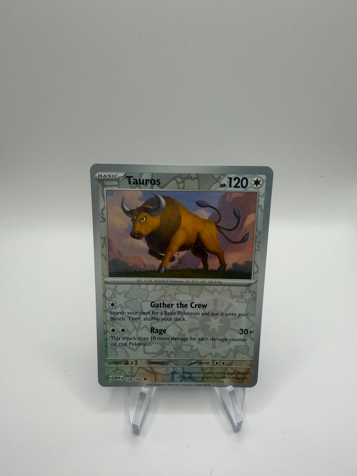 Pokemon Karte Reverse 151 Tauros 128/165 Englisch