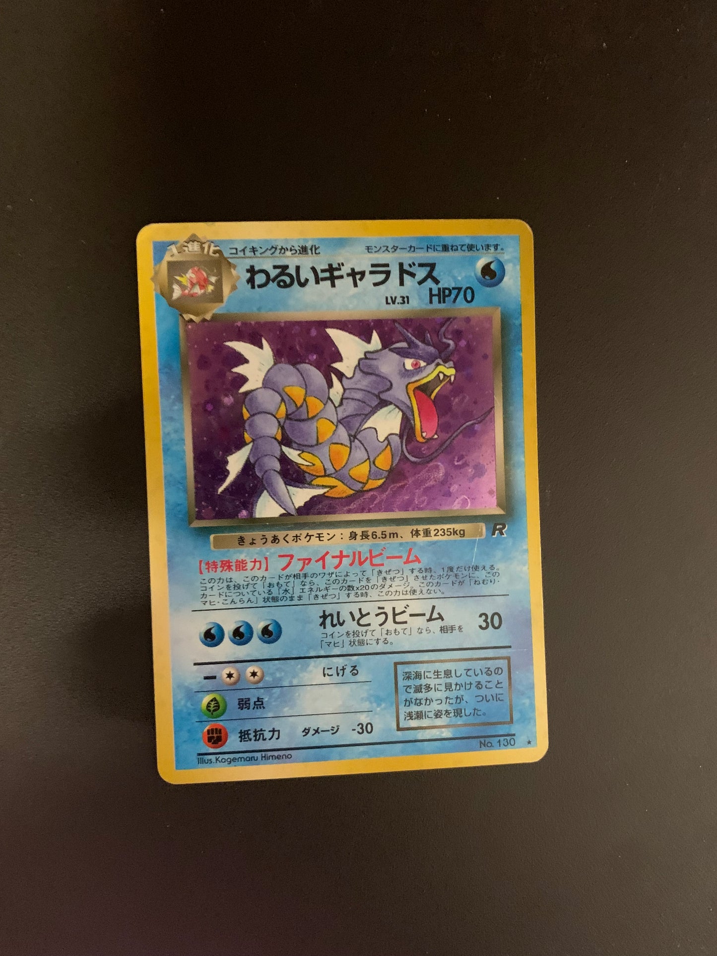 Pokemon Karte Holo dunkles Garados No.130 Japanisch