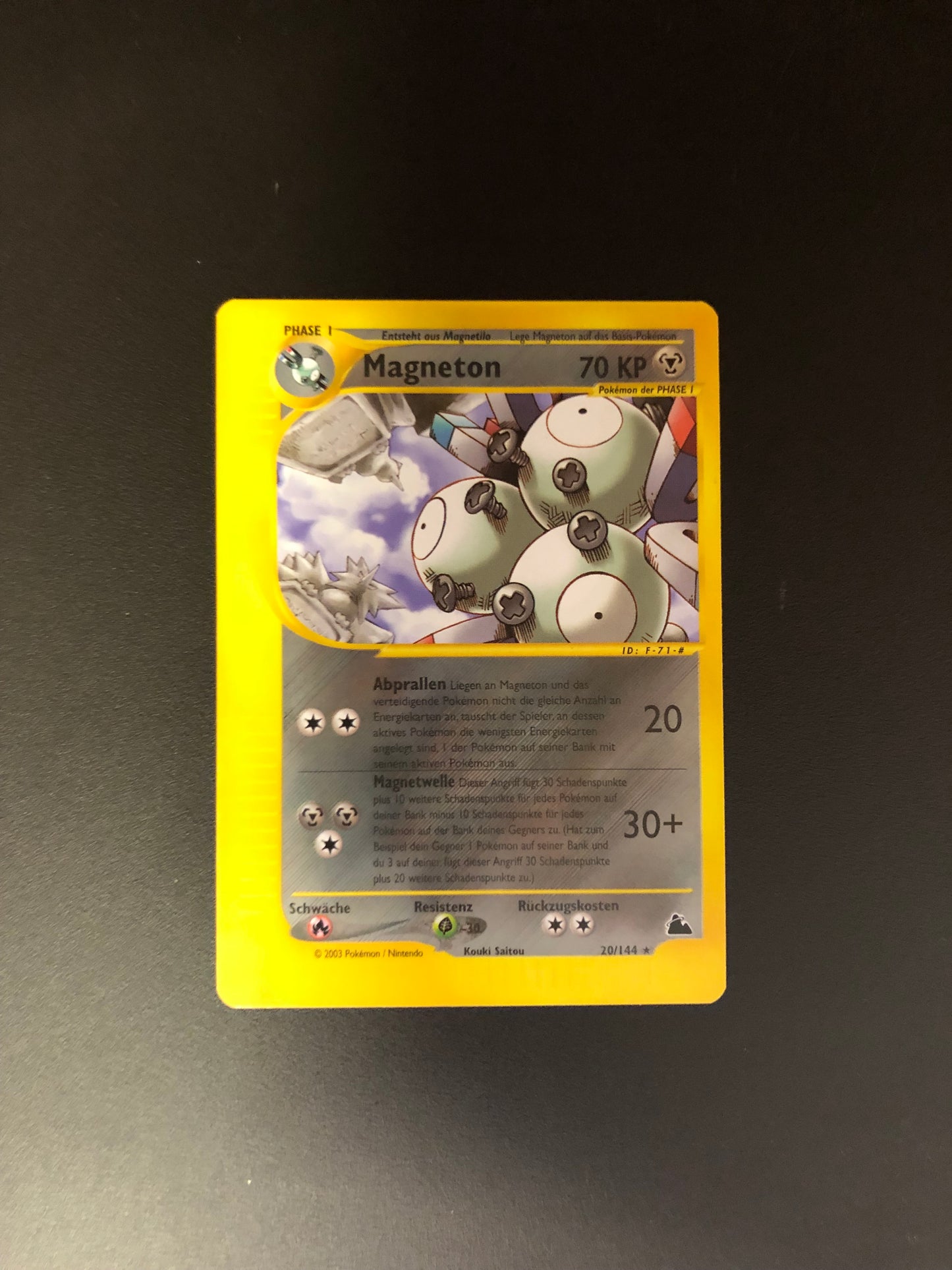 Pokemon Karte E-Series Magneton 20/144 Deutsch