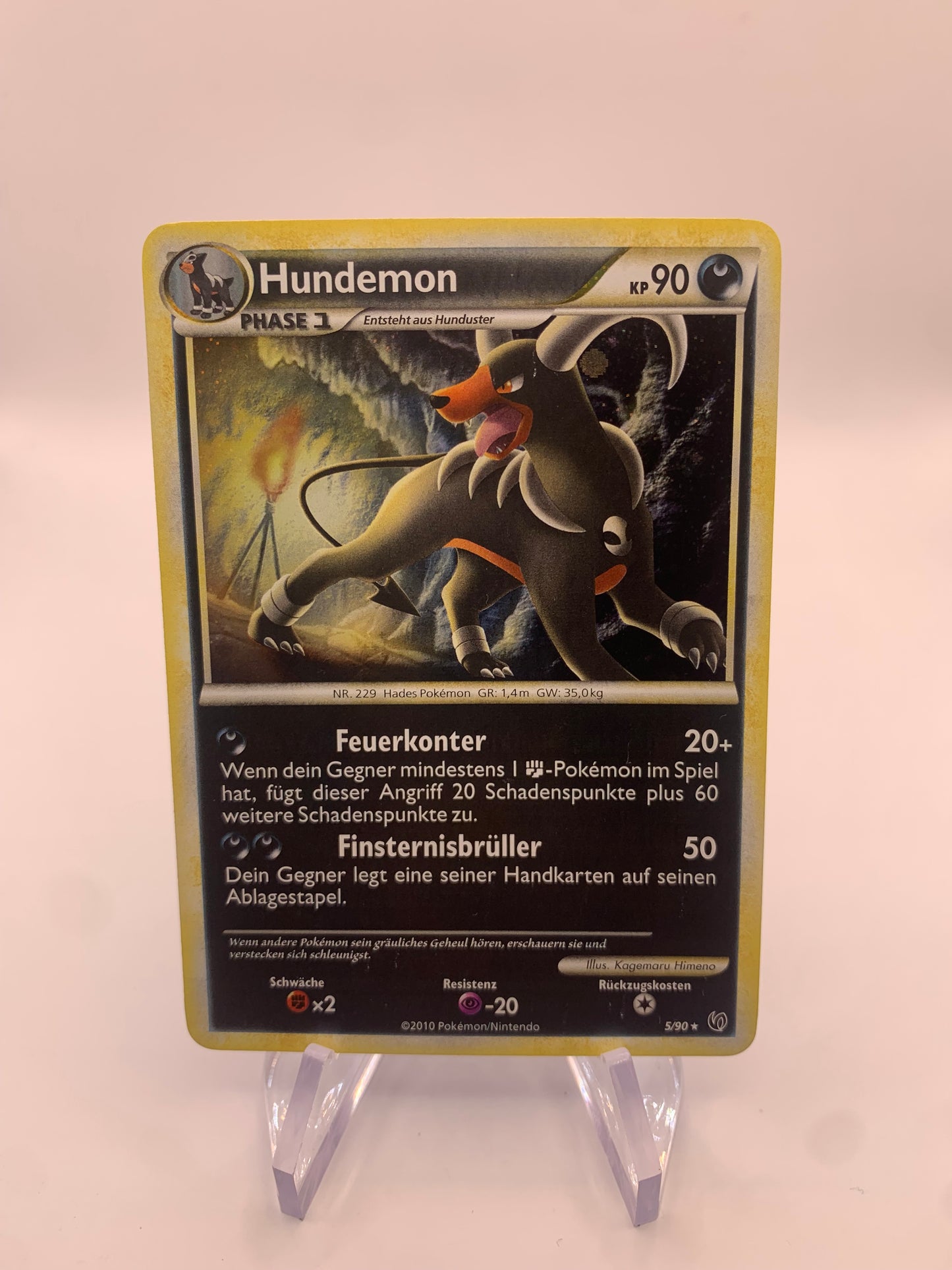 Pokemon Karte Holo Hundemon 5/90 Deutsch