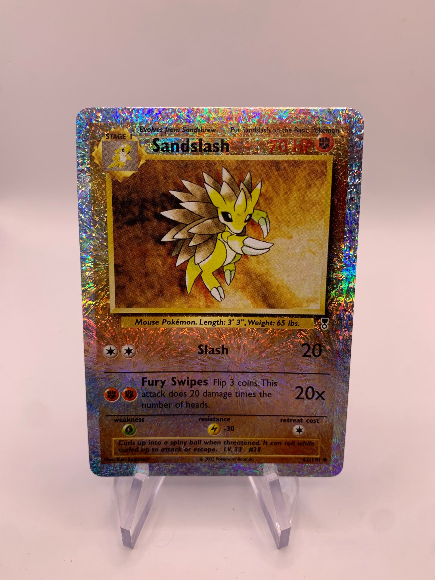 Pokemon Karte Revers Sandamer 62/110 Englisch