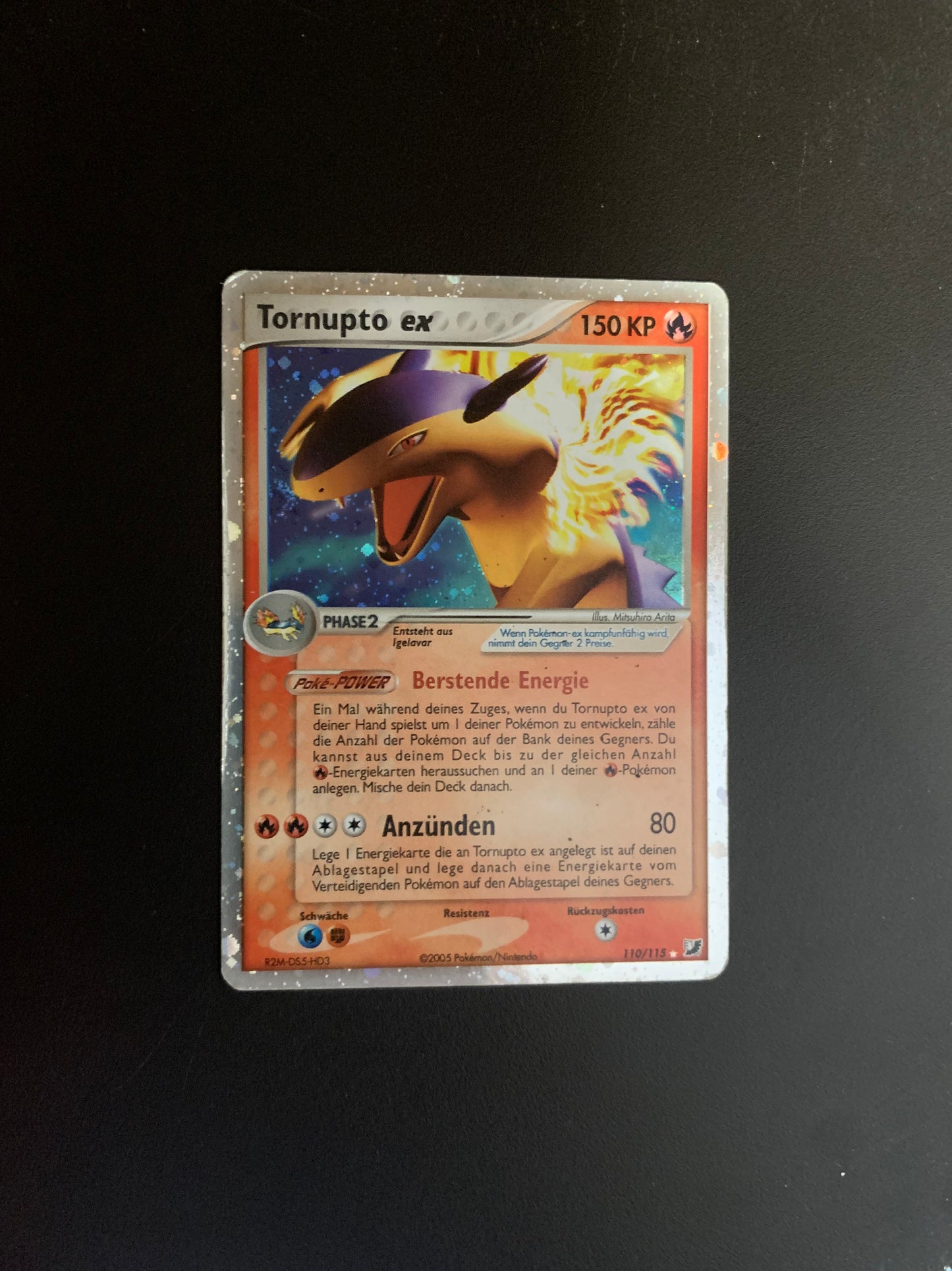 Pokemon Karte EX Tornupto 110/115 Deutsch