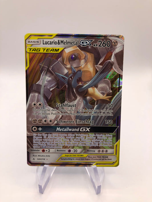 Pokemon Karten Tag Team Lucario & Melmetal 120/214 Deutsch