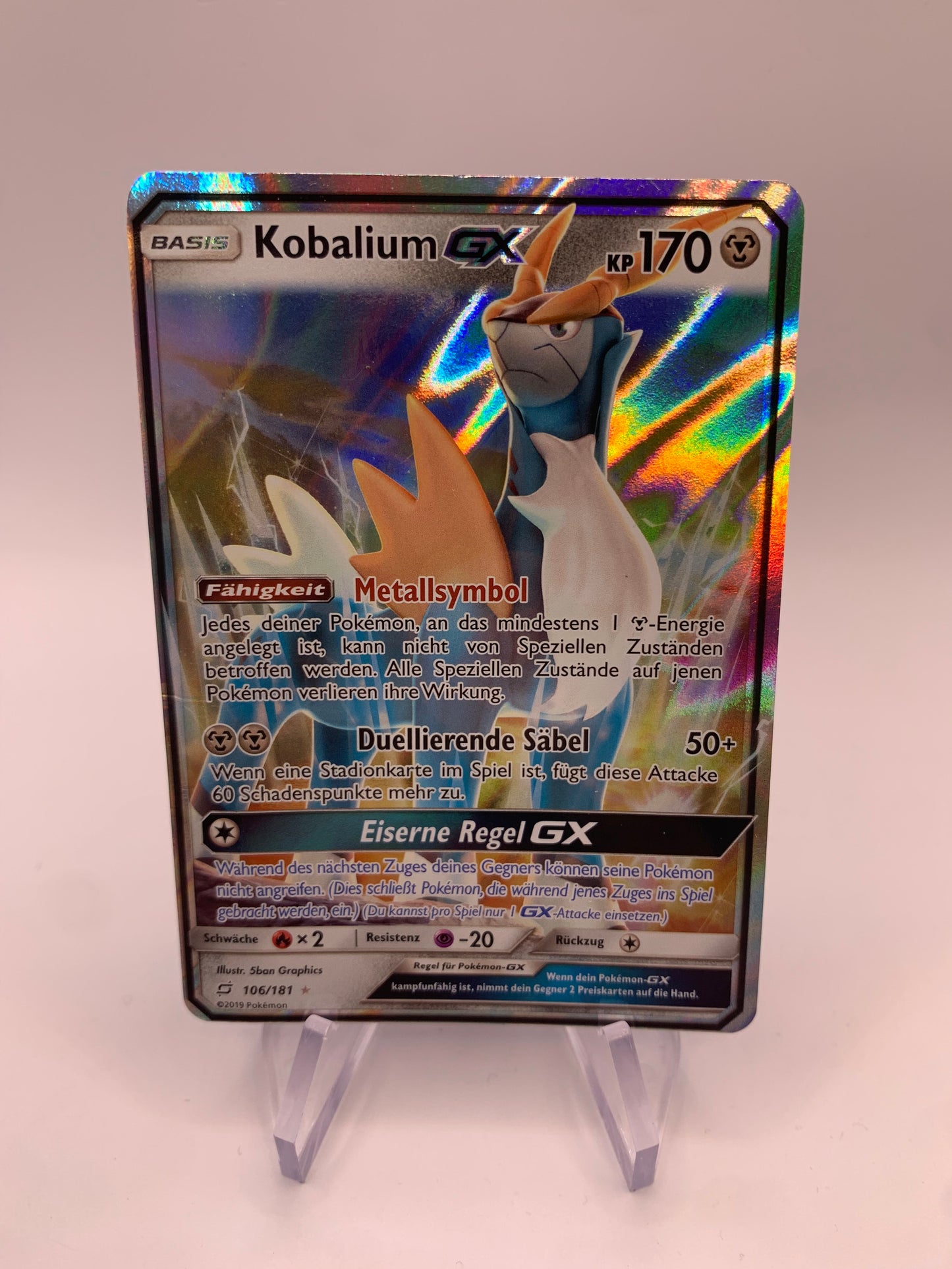 Pokémon Karte GX Kobalium 106/181 deutsch