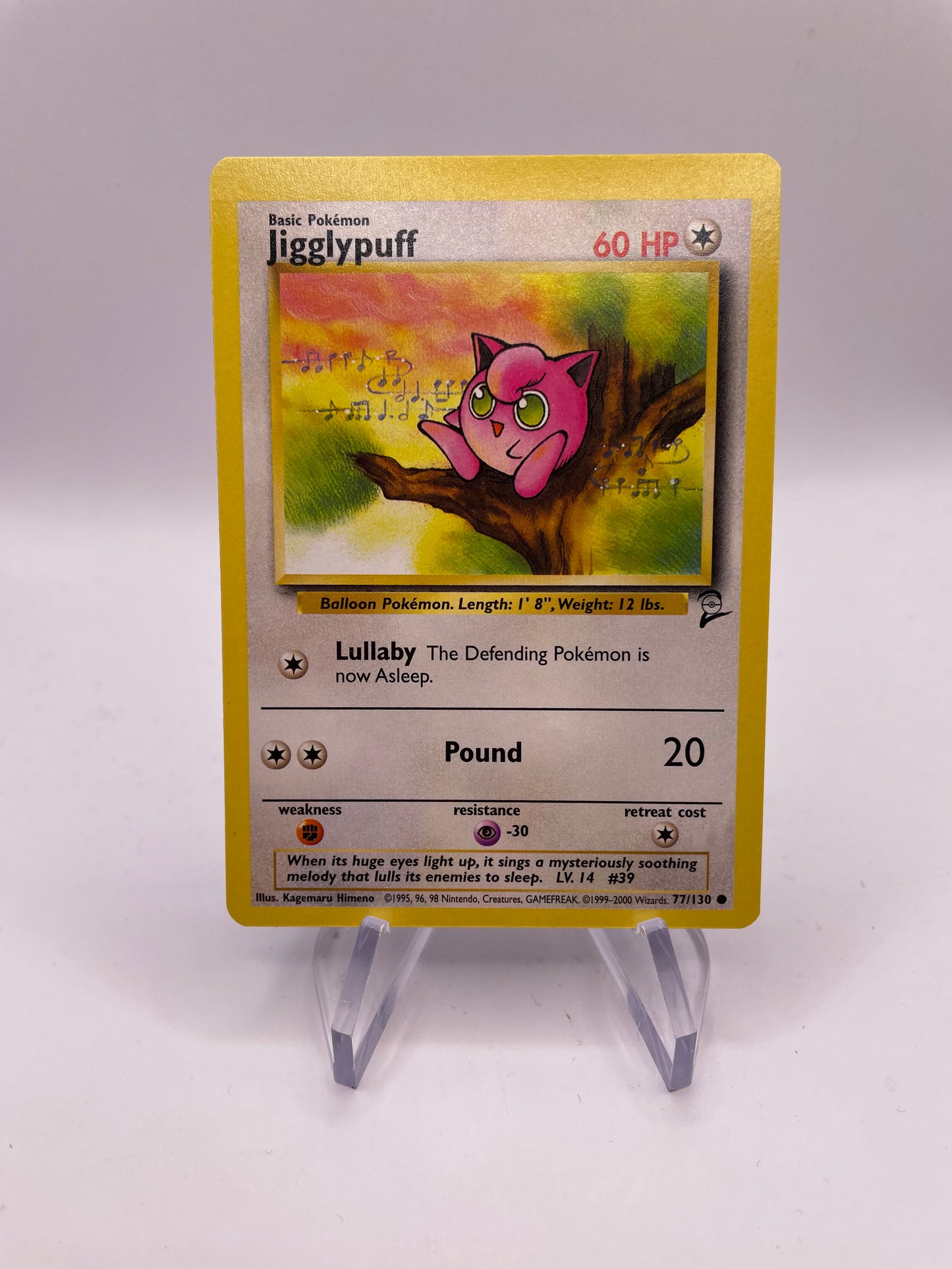 Pokemon Karte Base Set 2 Jigglypuff 77/130 Englisch