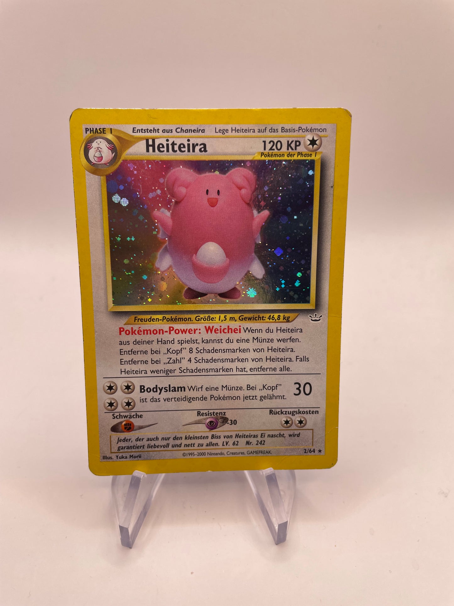 Pokemon Karte Holo 1.Edition Heiteira 2/64 Deutsch