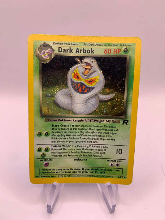 Pokemon Karte Holo Arbok Rocket 2/82 Englisch