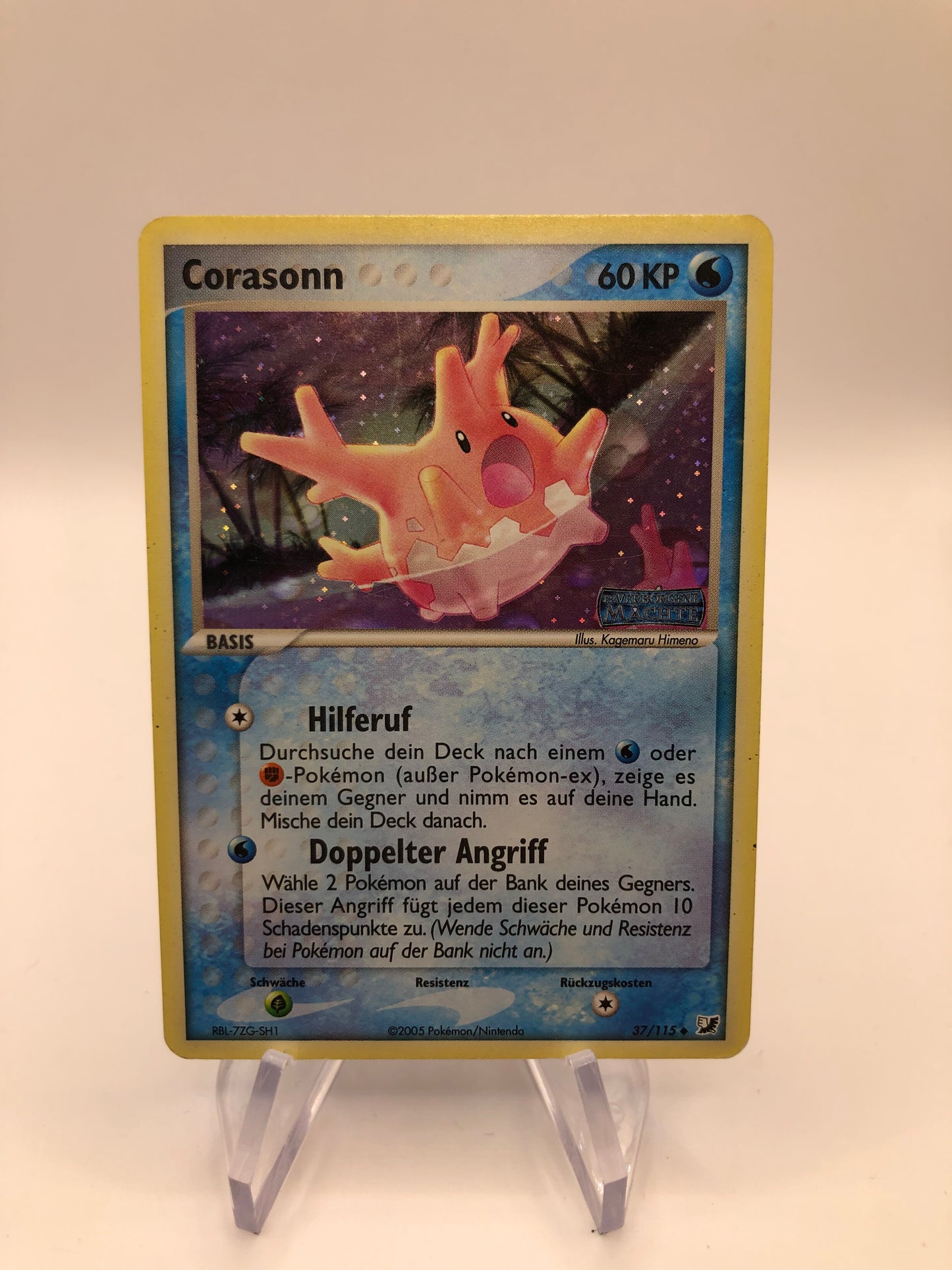 Pokemon Karte Revers Stamp Corasonn 37/115 Deutsch