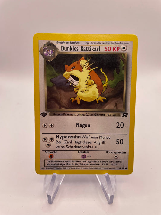 Pokemon Karte Rocket Dunkles Rattikarl 51/82 Deutsch