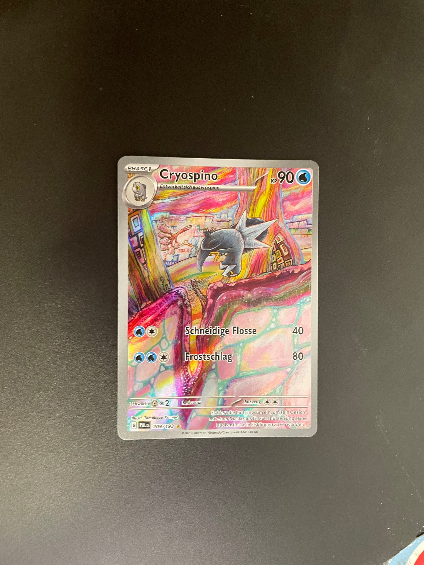 Pokemon Karte Art Rare Cryospino 209/193 Deutsch