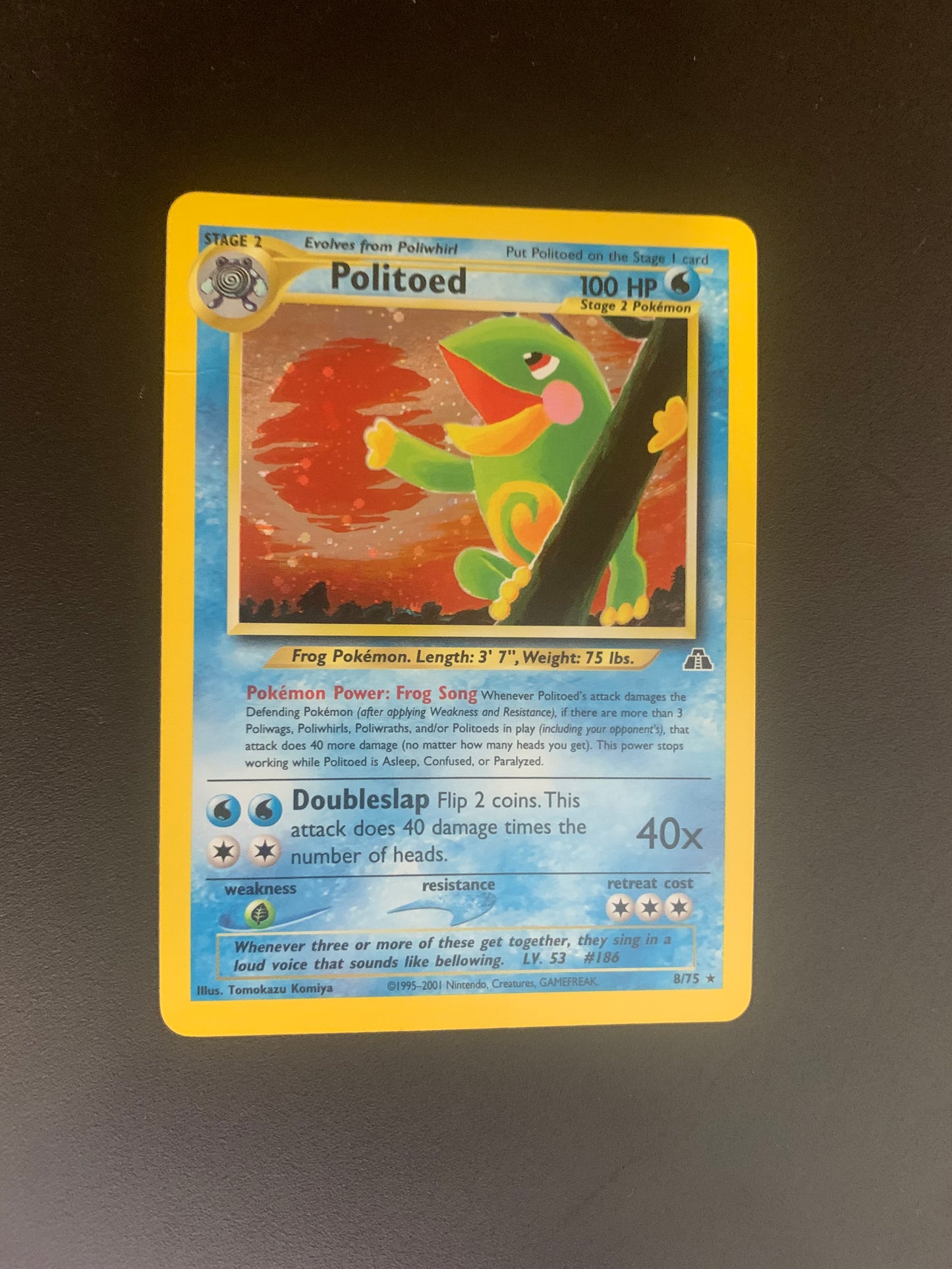 Pokemon Karte Holo Quaxo 8/75 Englisch