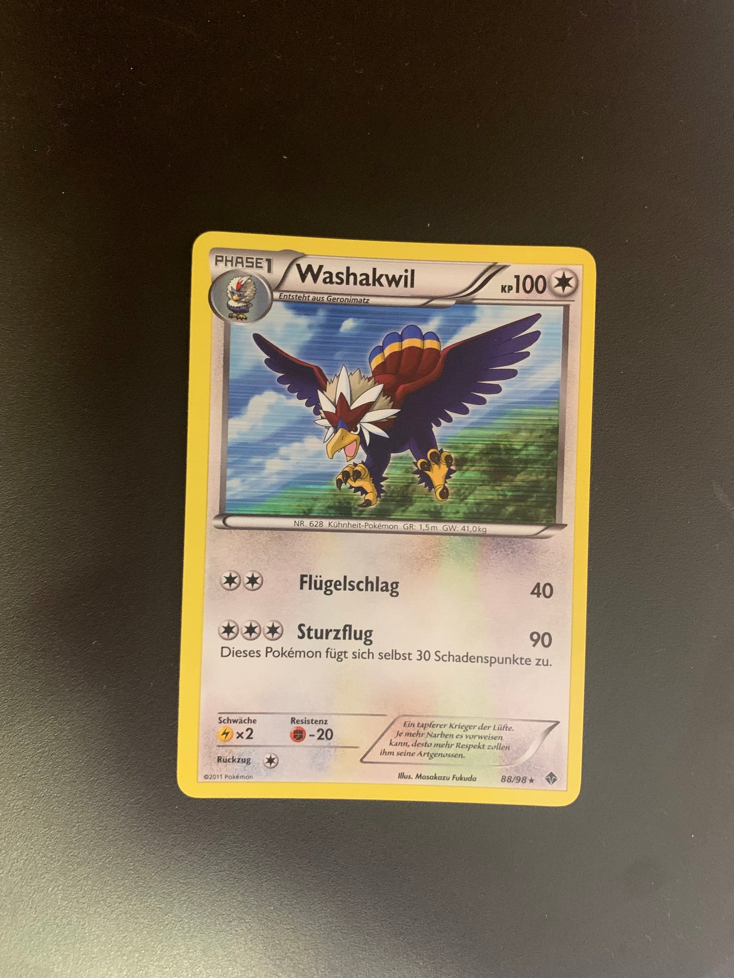 Pokemon Karte Holo Washakwil 88/98 Deutsch