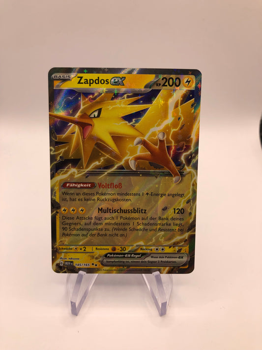 Pokemon Karte ex Zapdos 145/165 Deutsch