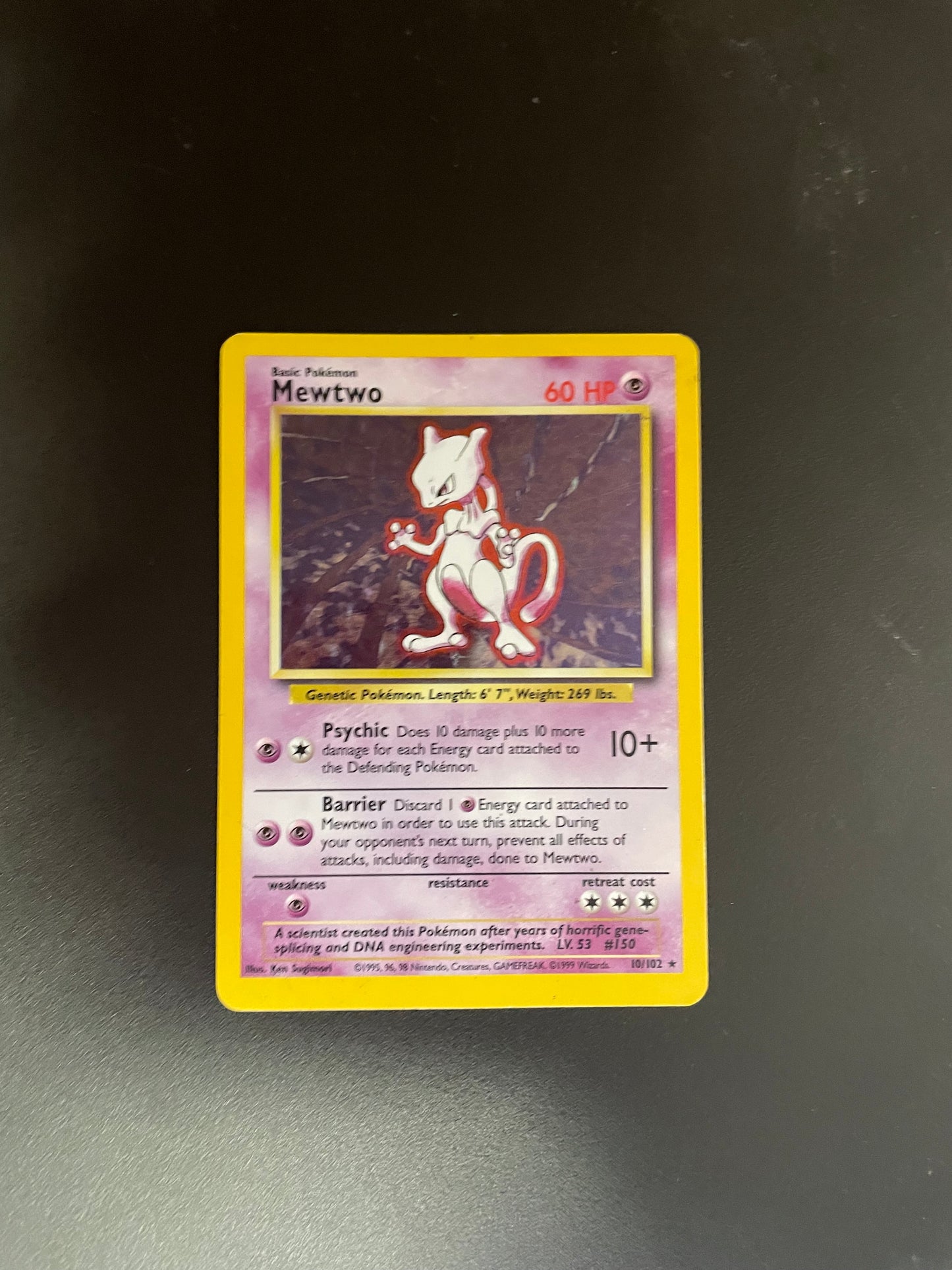Pokemon Karte Holo Mewtu 10/102 englisch