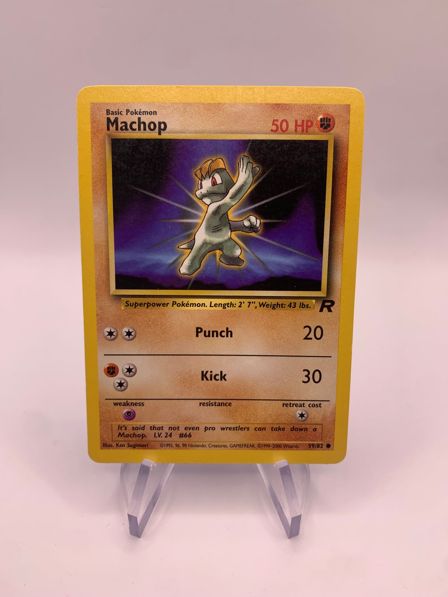 Pokemon Karte Machollo 59/82 Rocket Englisch