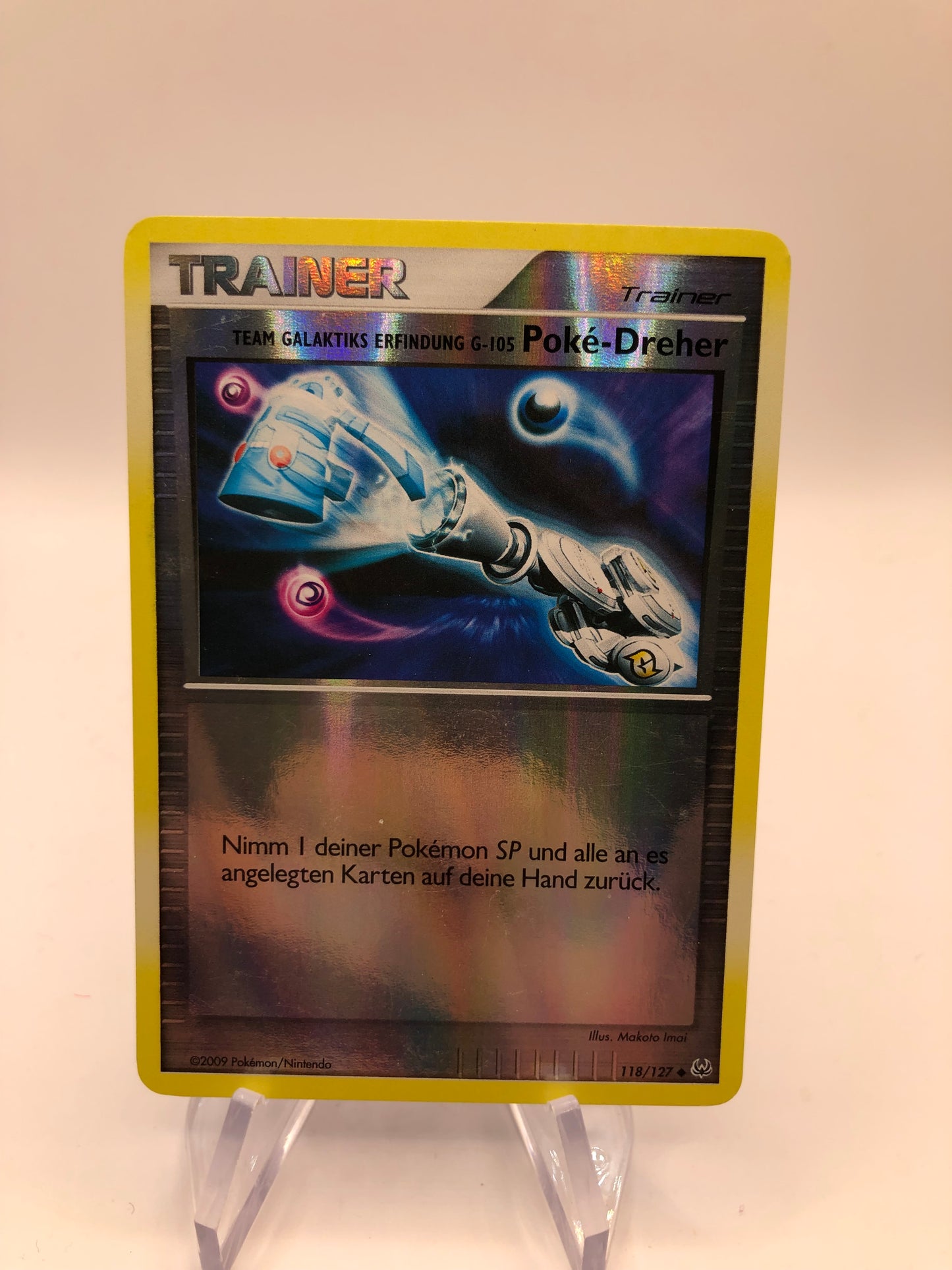 Pokemon Karte Revers Trainer Poke Dreher 118/127 Deutsch