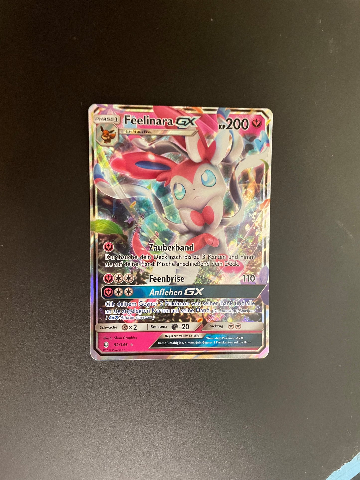 Pokemon Karte GX Feelinara 92/145 Deutsch