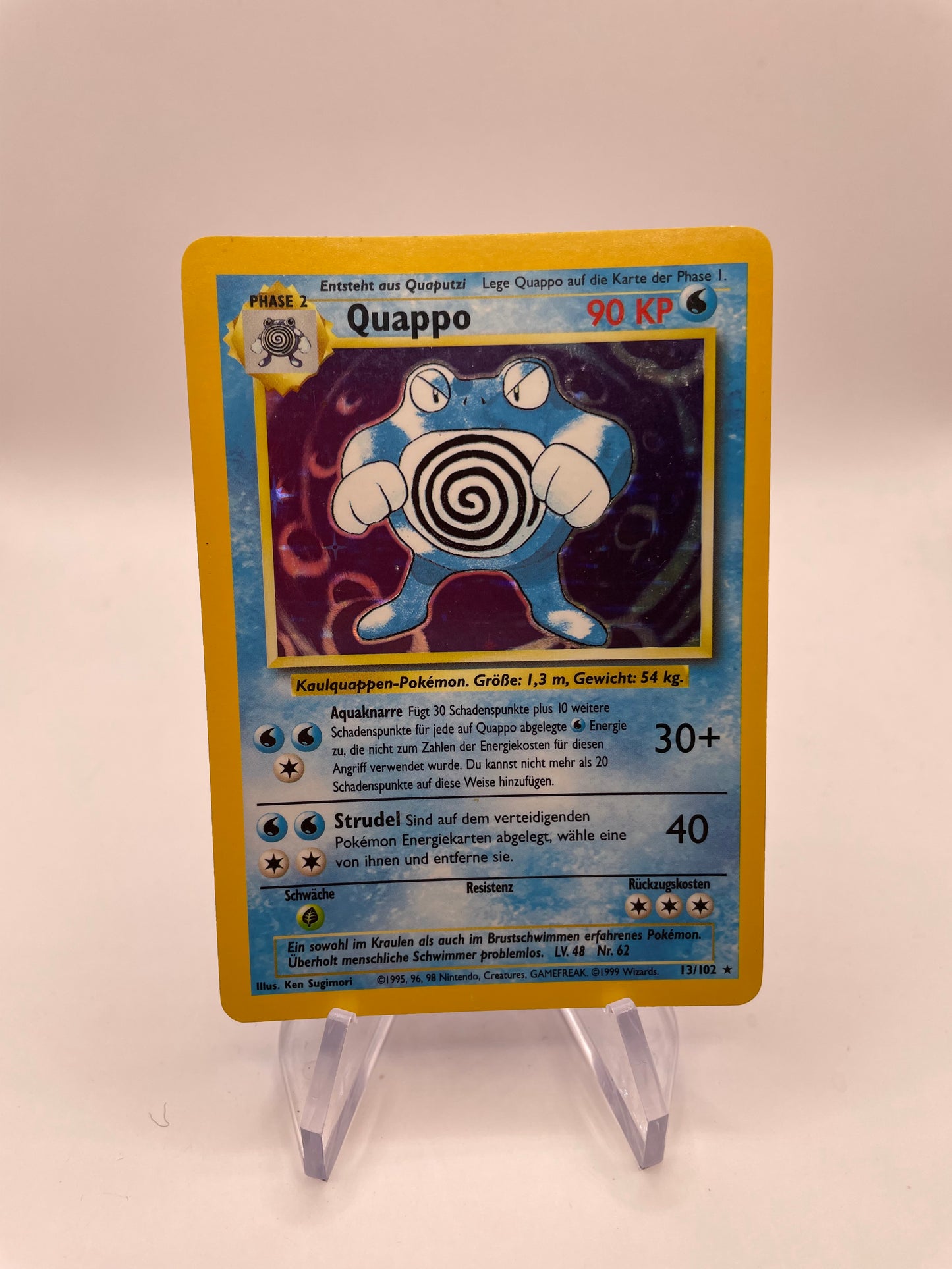 Pokemon Karte Holo Quappo 13/102 Deutsch