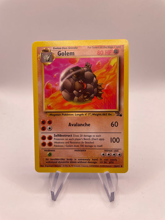 Pokemon Karte Fossil Golem 36/62 Englisch