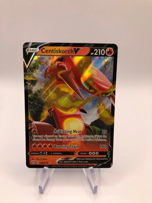Pokemon Karte V Centiskorch 33/189 Englisch