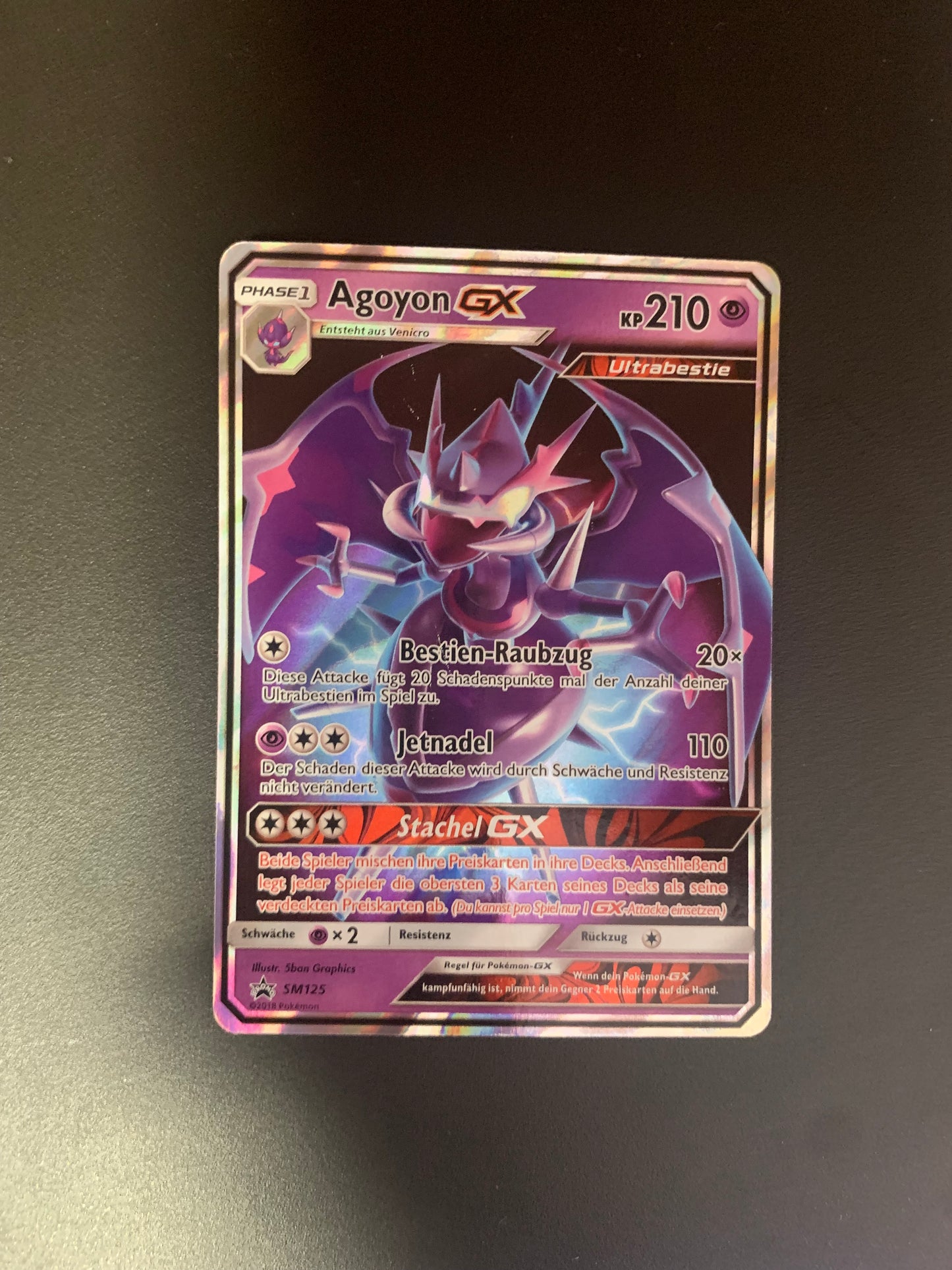 Pokemon Karte GX Promo Agoyon SM125 Deutsch