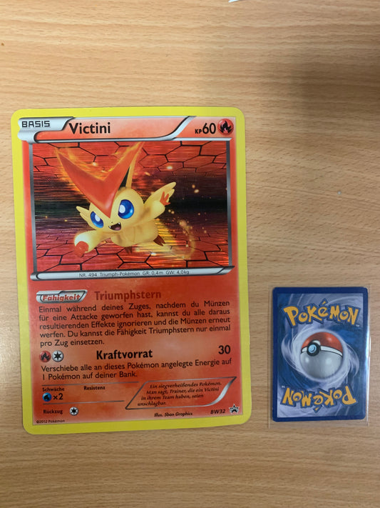 Pokemon Karte XXL Promo Holo Victini BW32 Deutsch