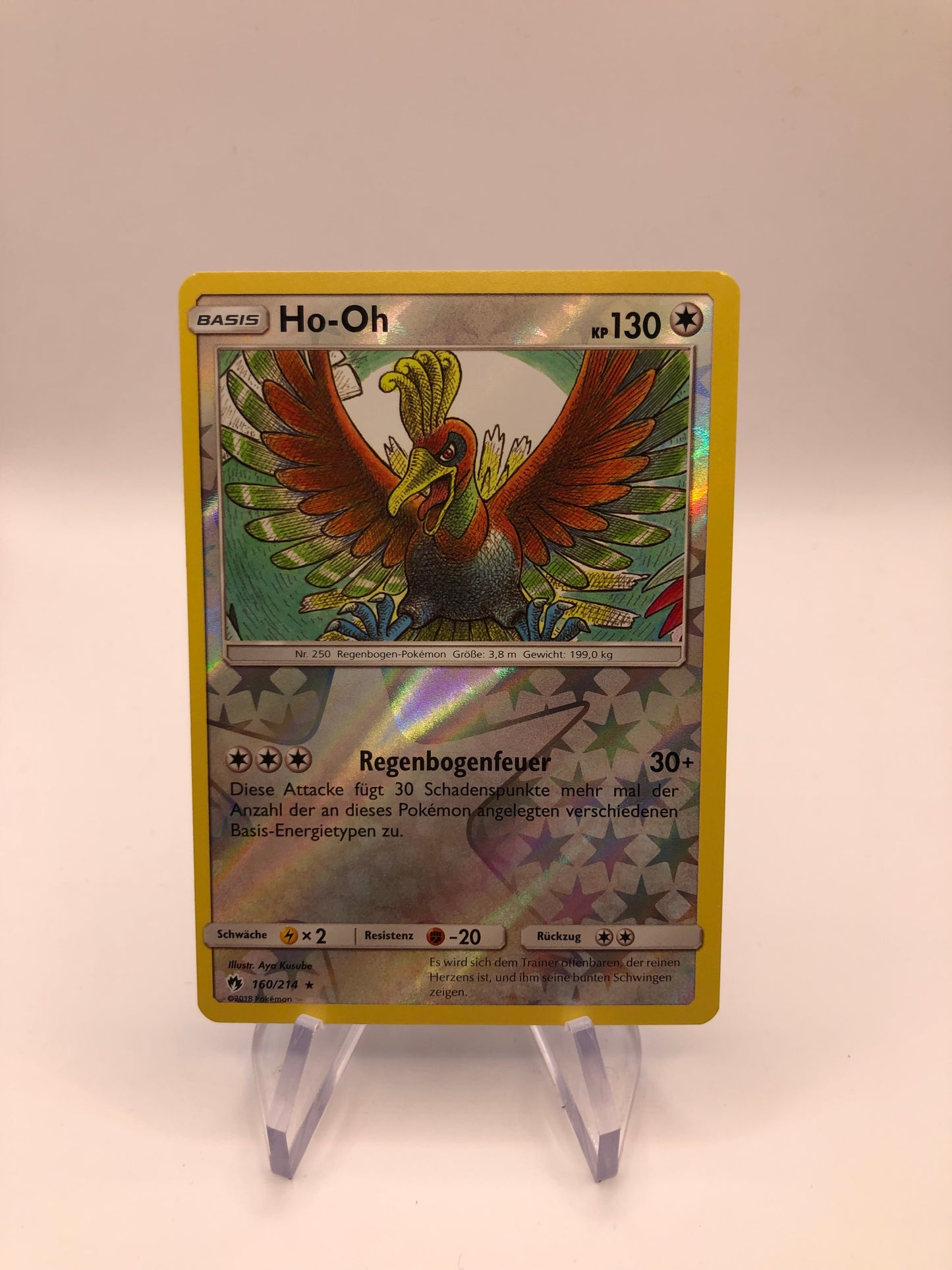 Pokemon Karte Revers Ho-Oh 160/214 Deutsch