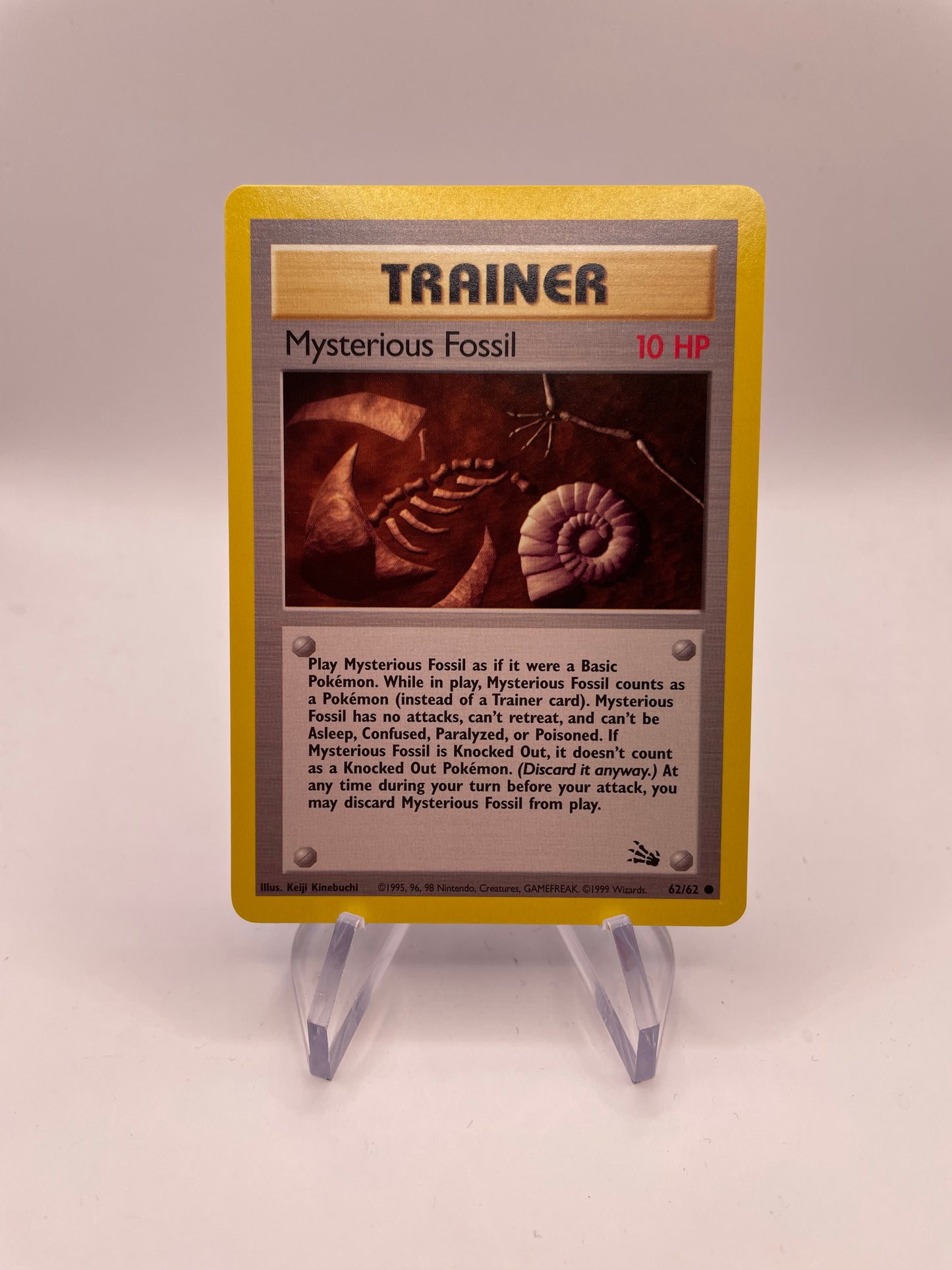 Pokemon Karte Fossil Trainer Mysterious Fossil 62/62 Englisch