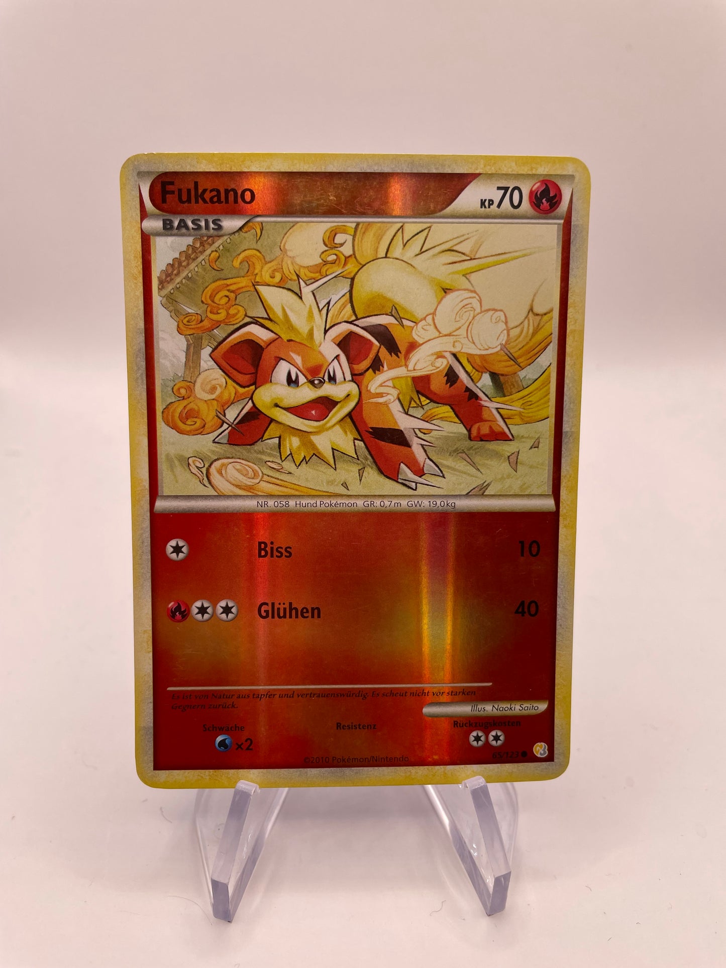 Pokemon Karte Revers Fukano 65/123 Deutsch