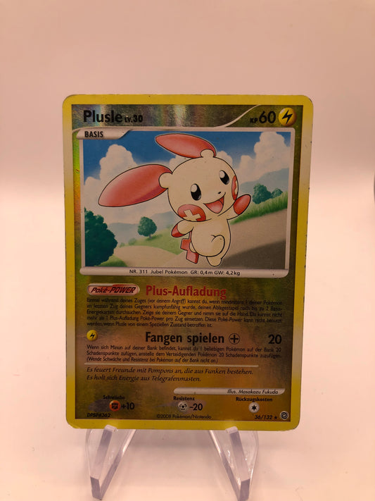 Pokemon Karte Revers Plusle 36/132 Deutsch