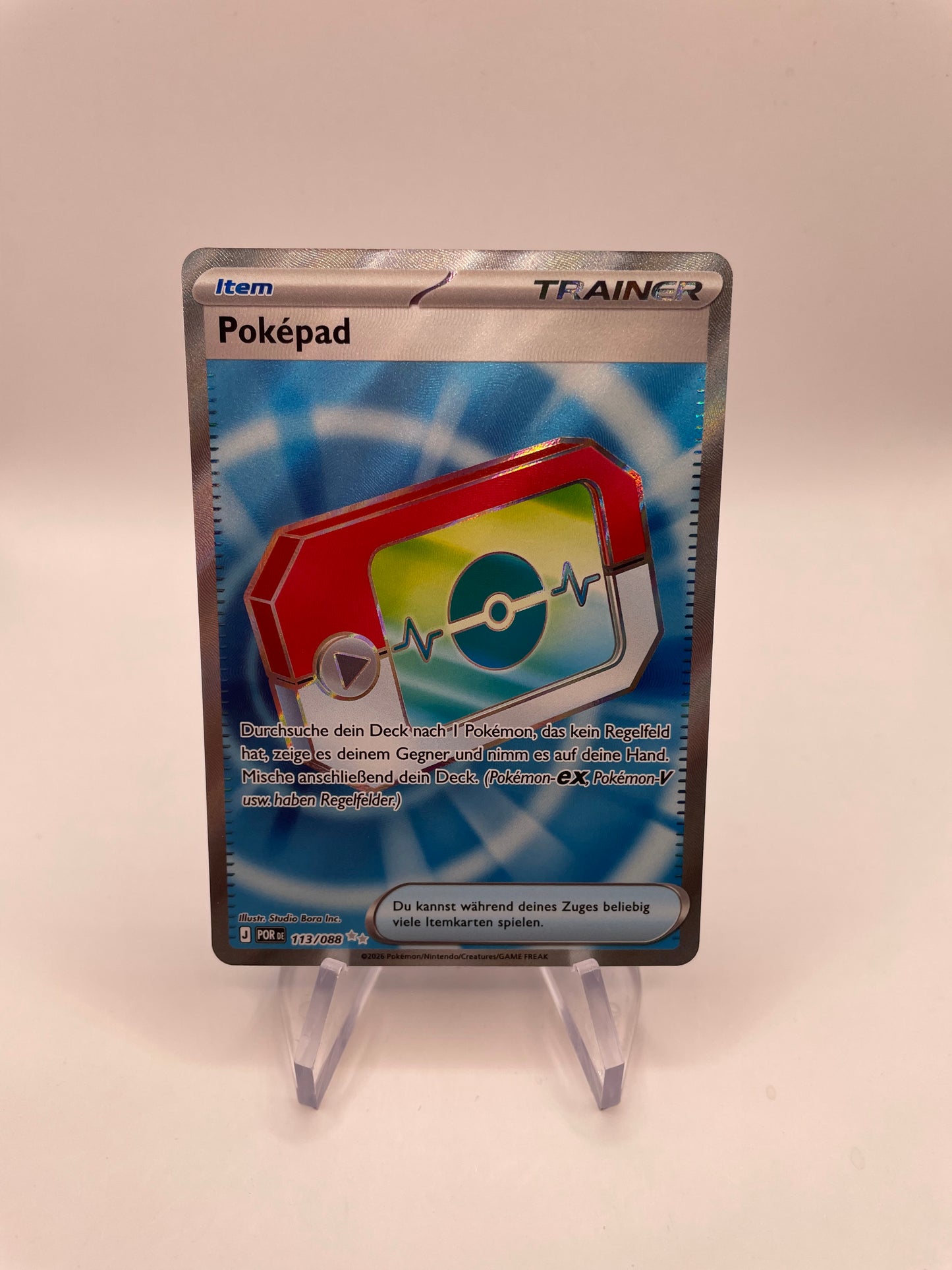 Pokémon Karte Trainer Pokepad 113/88 Deutsch