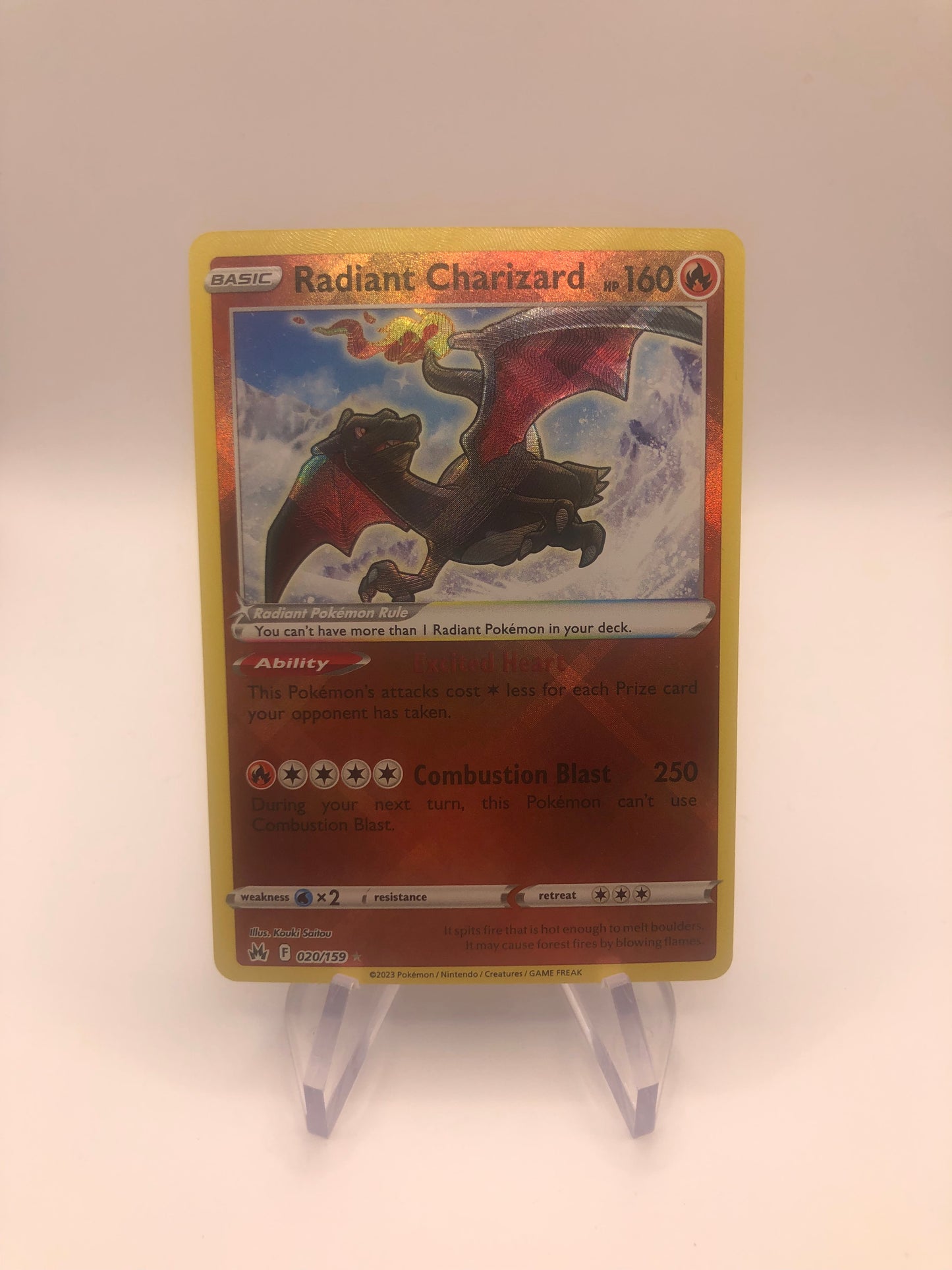 Pokemon Karte Shiny Glurak 20/159 Englisch