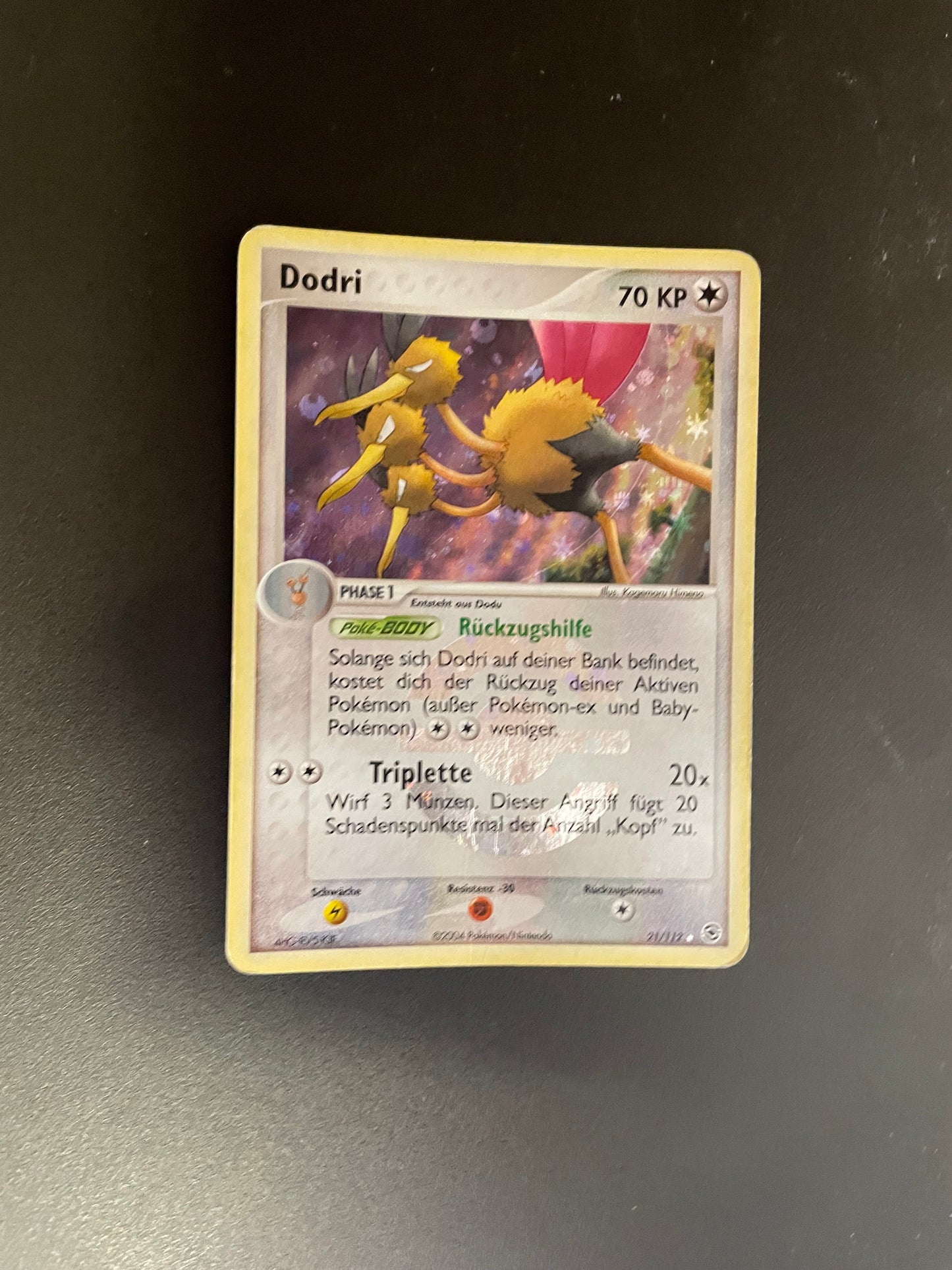 Pokemon Karte Holo Dodri 21/112 Deutsch