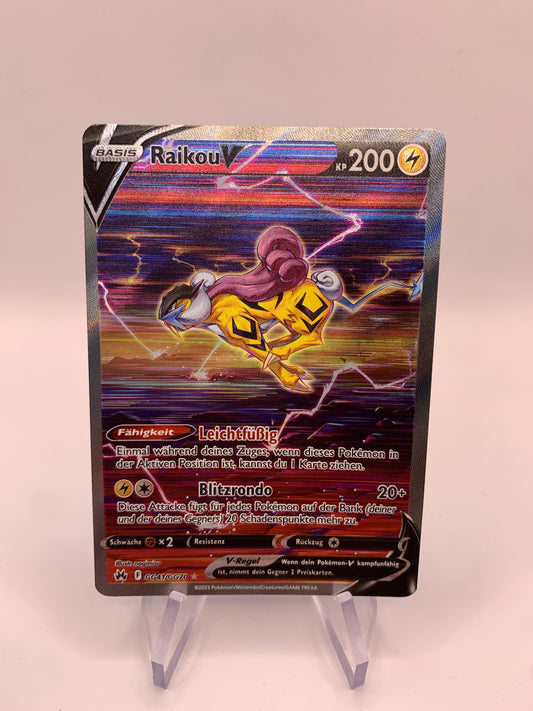 Pokemon Karte V Alt-Art Raikou GG41/GG70 Deutsch