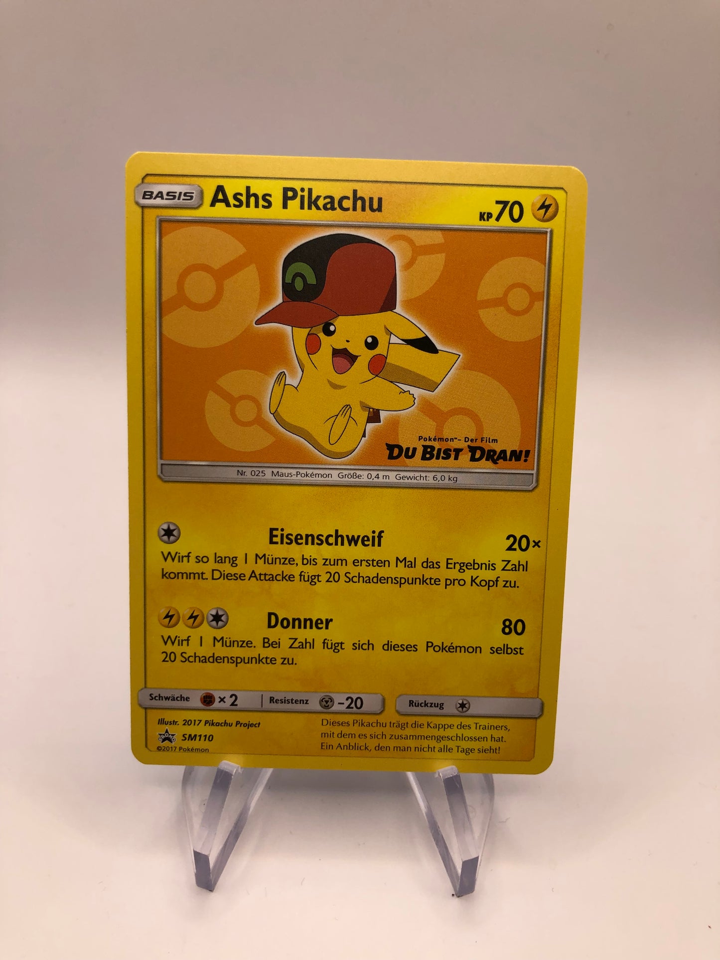 Pokemon Karte Promo Ashs Pikachu SM110 Deutsch