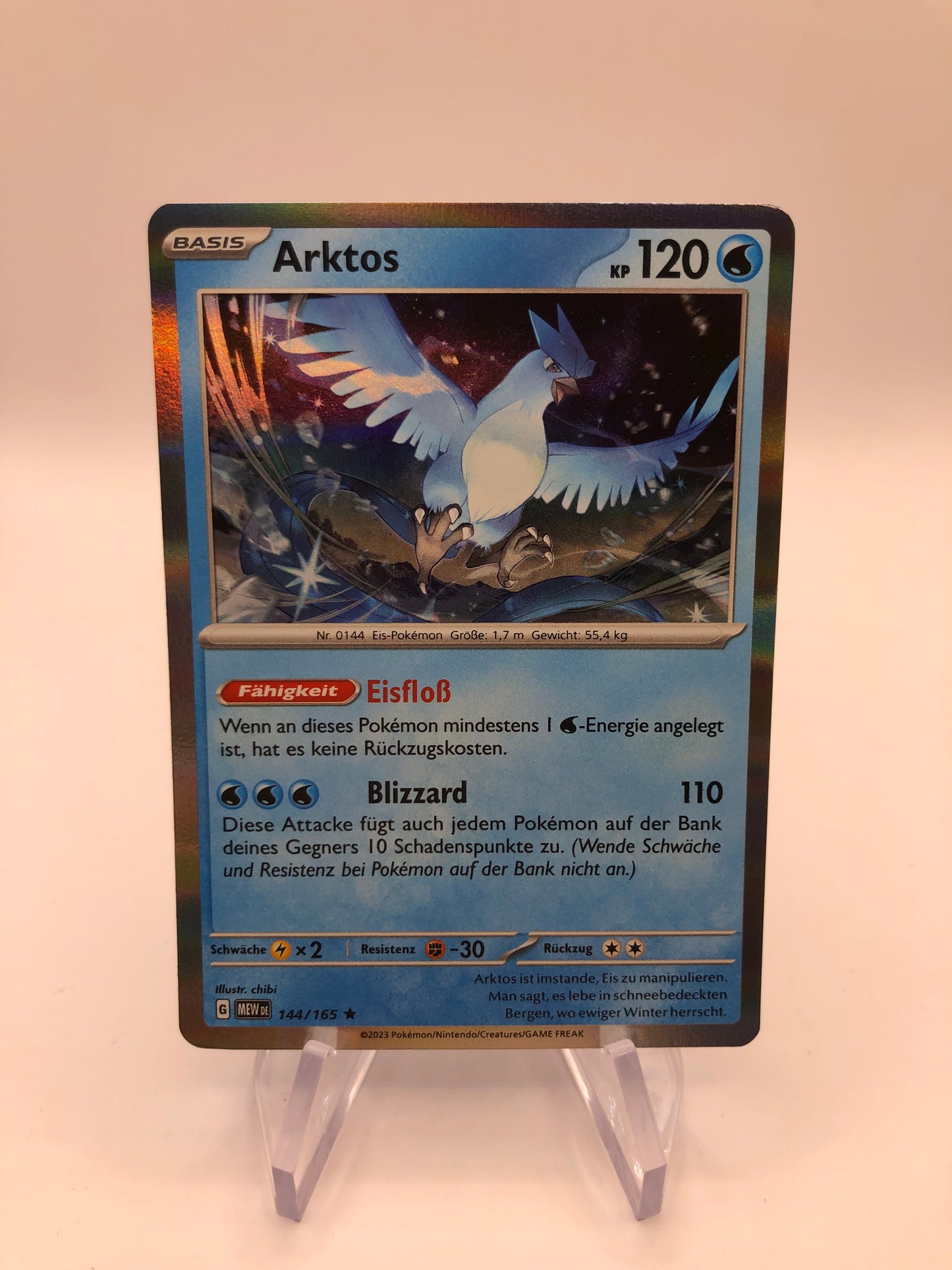 Pokemon Karte Arktos 144/165 Deutsch