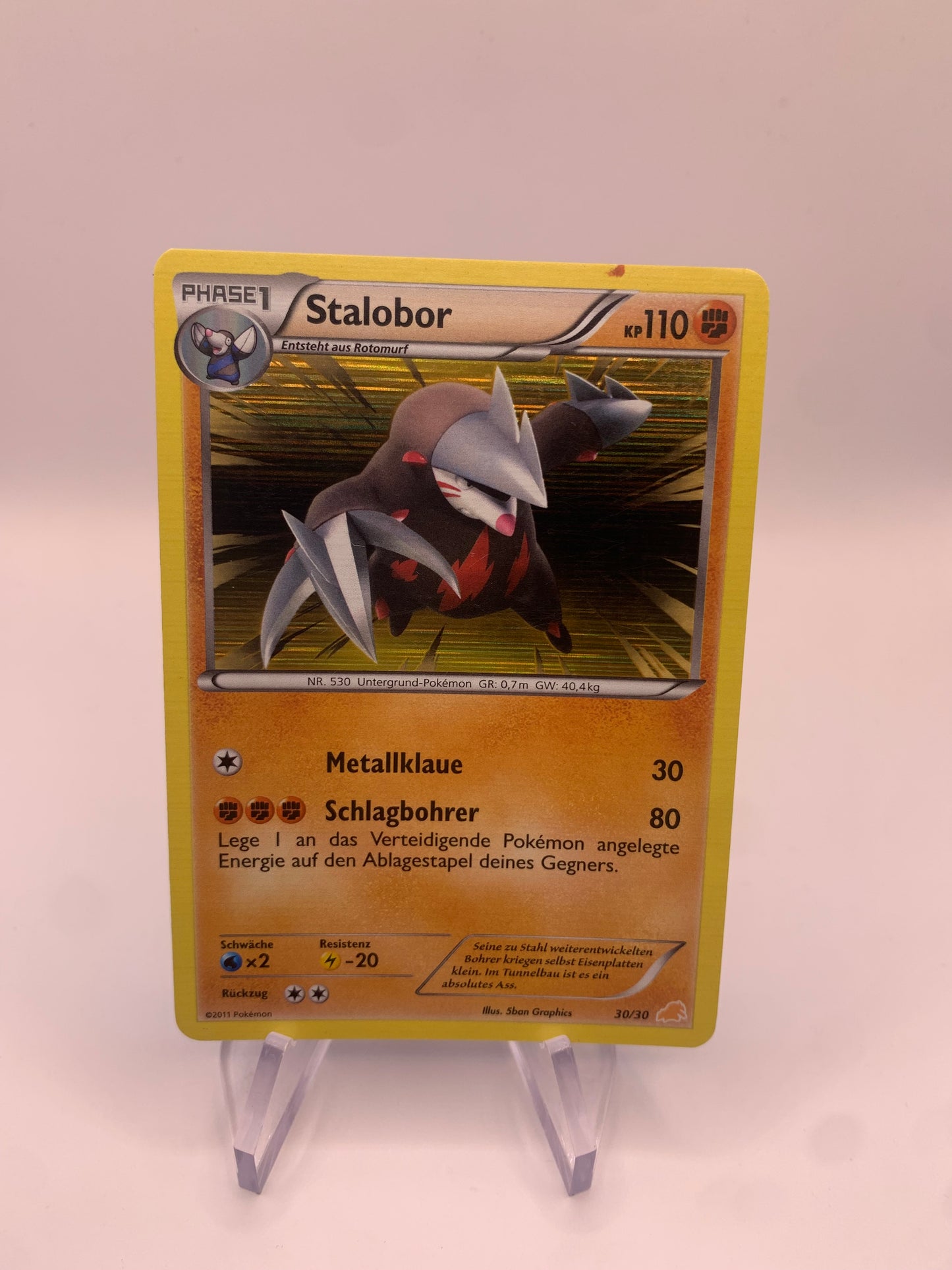 Pokemon Karte Holo Stalobor 30/30 Deutsch