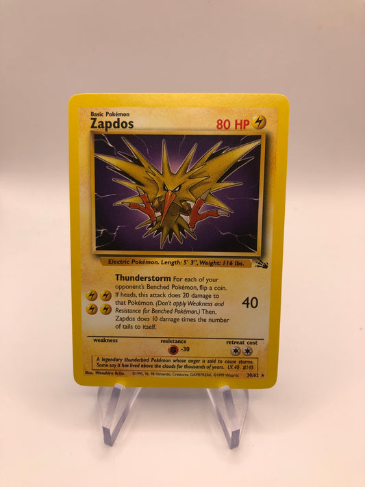 Pokemon Karte Fossil Zapdos 30/62 Englisch