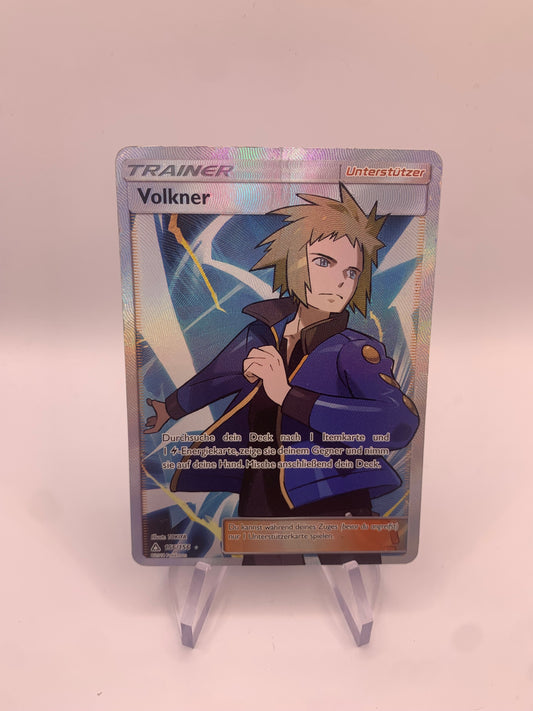 Pokemon Karte Trainer Volkner 156/156 Deutsch