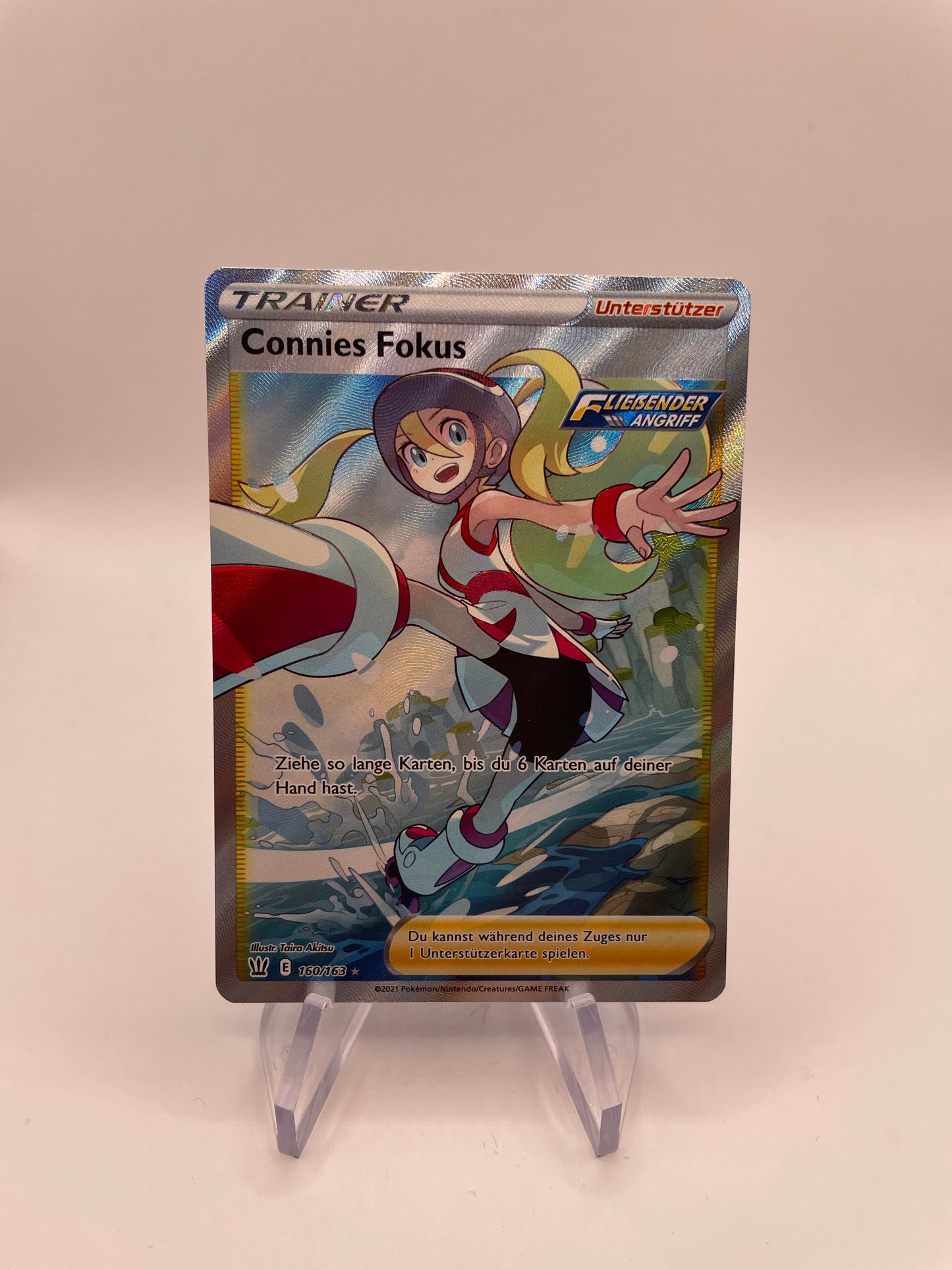 Pokemon Karte Trainer Connies Fokus 160/163 Deutsch