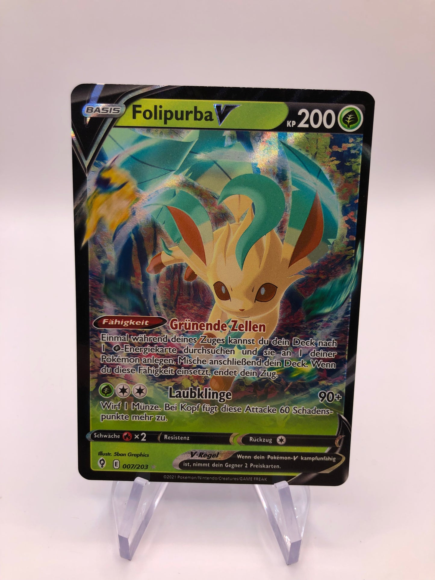 Pokemon Karte V Folipurba 7/203 Deutsch