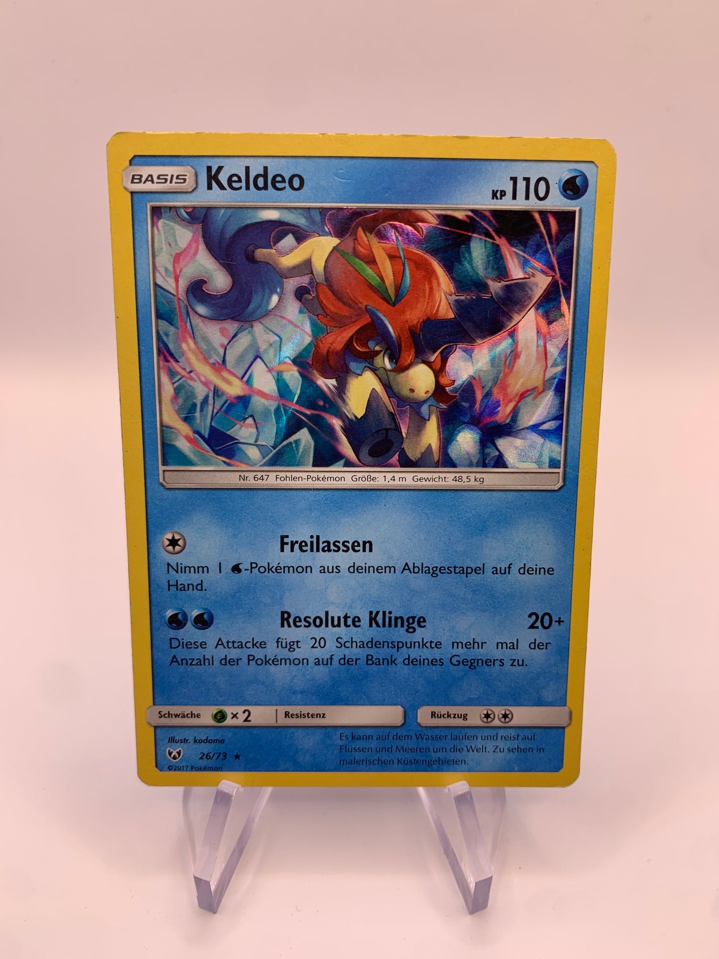 Pokemon Karte Holo Keldeo 26/73 Deutsch