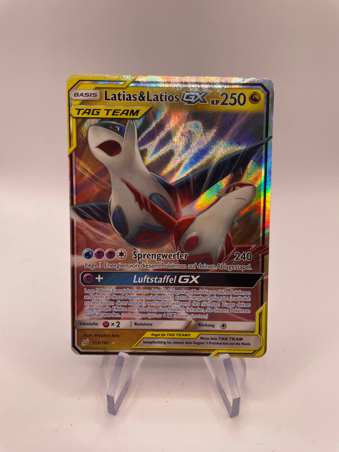 Pokemon Karte GX Tag Team Latias&Latios 113/181 Deutsch