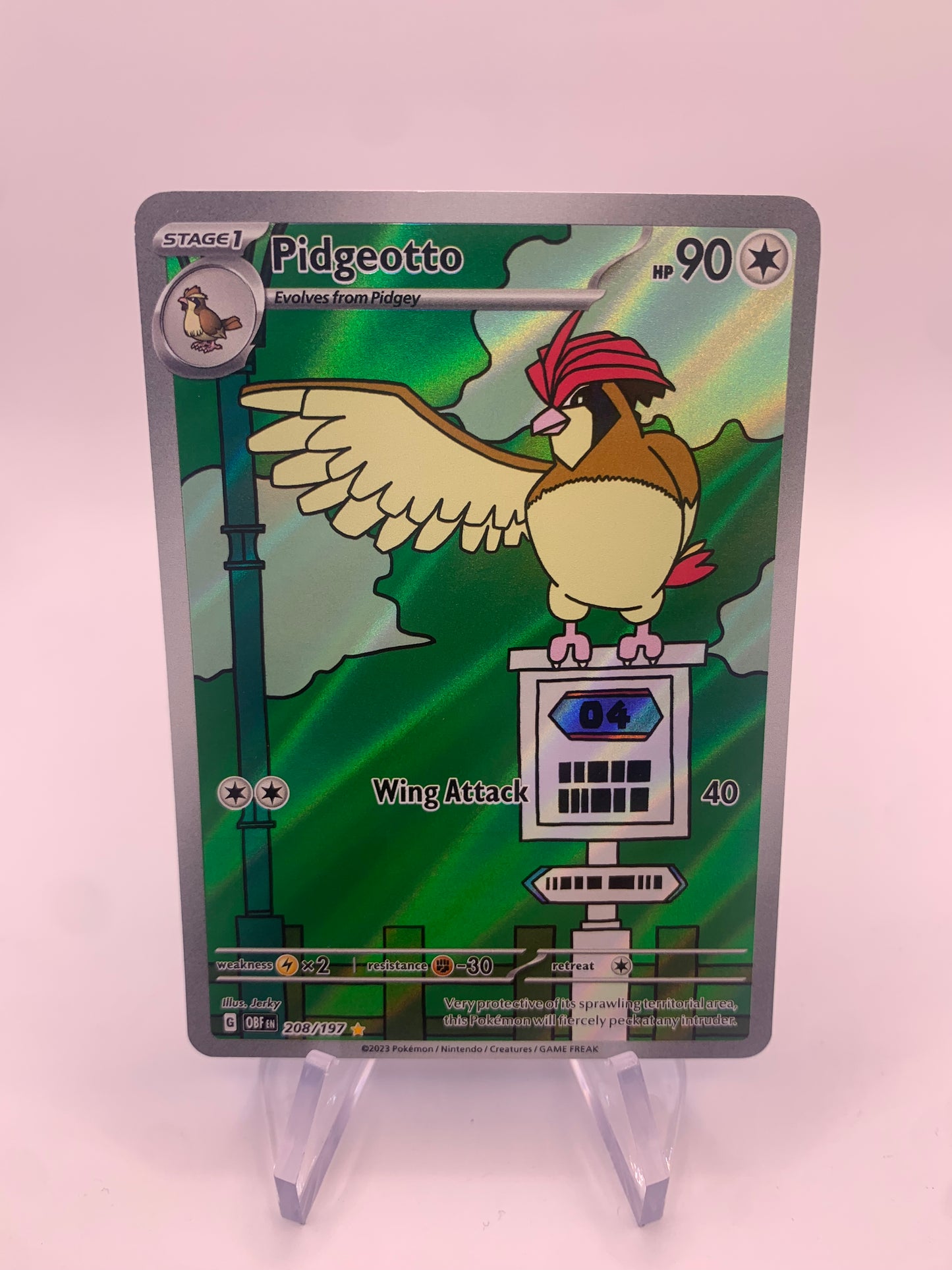 Pokemon Karte Art-Rare Tauboga 208/197 Englisch