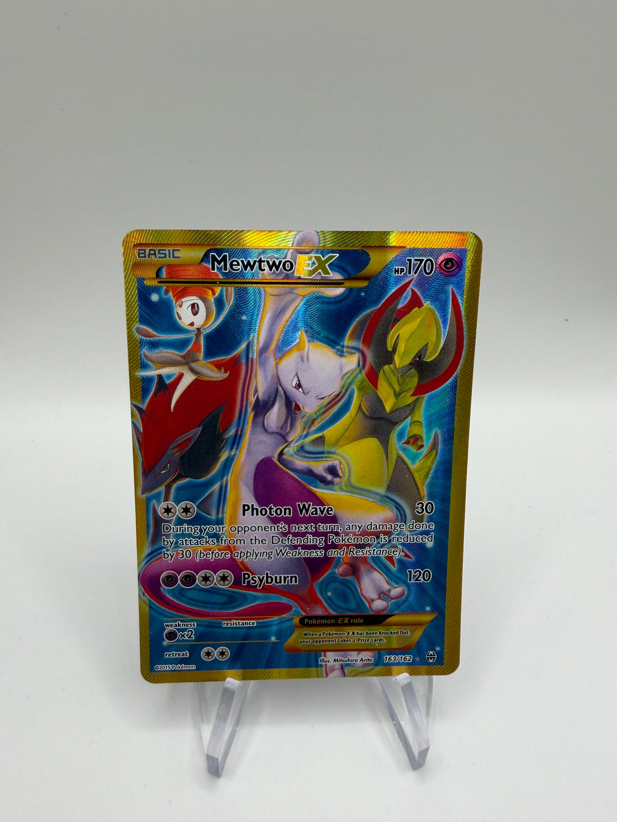 Pokemon Karte Alt Art Ex Mewtu 163/162 Englisch